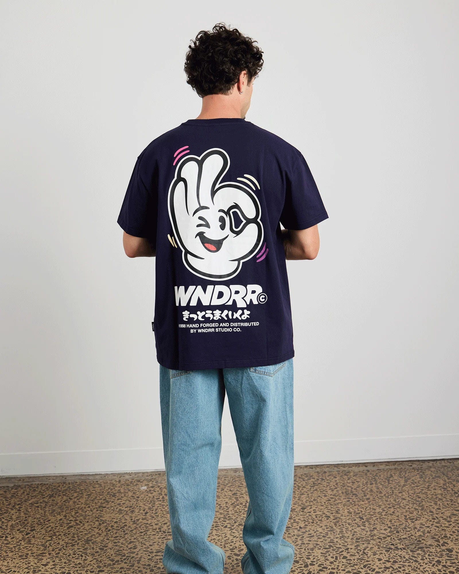 WNDRR I'm Sure Box Fit Tee (Navy)