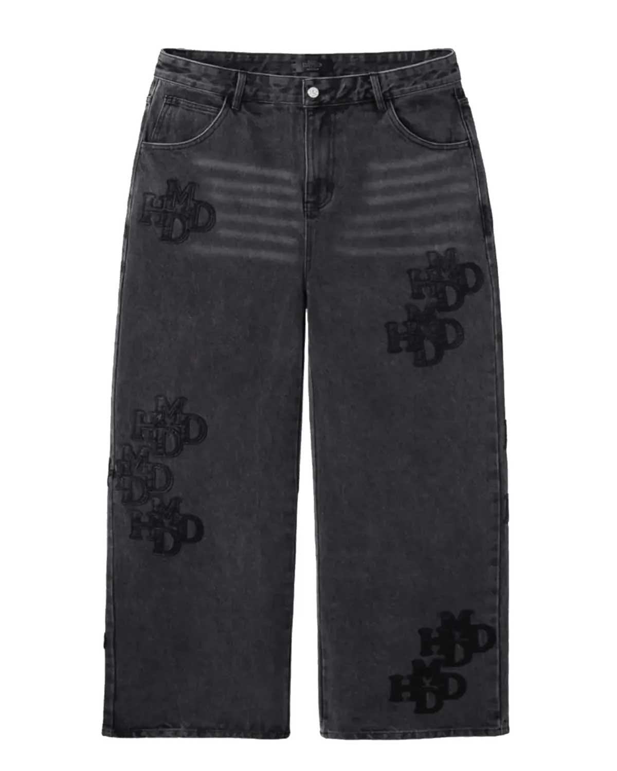 HMDD Double Knee Patch Pants Black