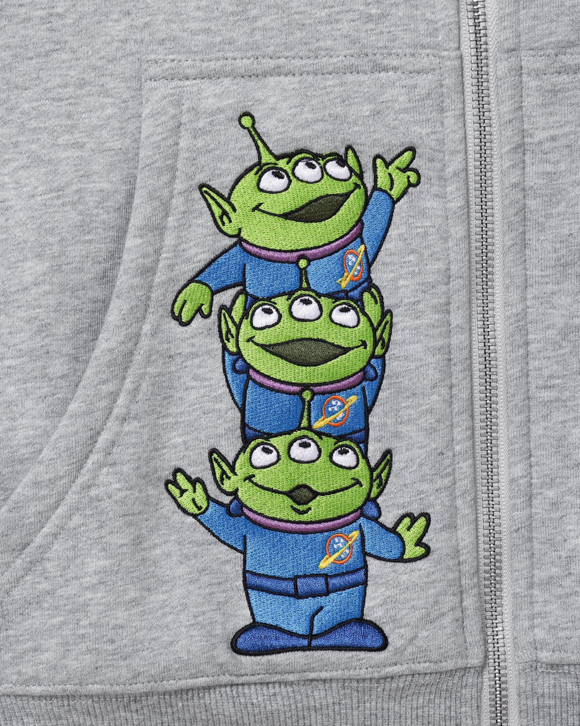 REALISM AND TOY STORY THE CLAWWWW ZIP HOODIE GREY MARLE