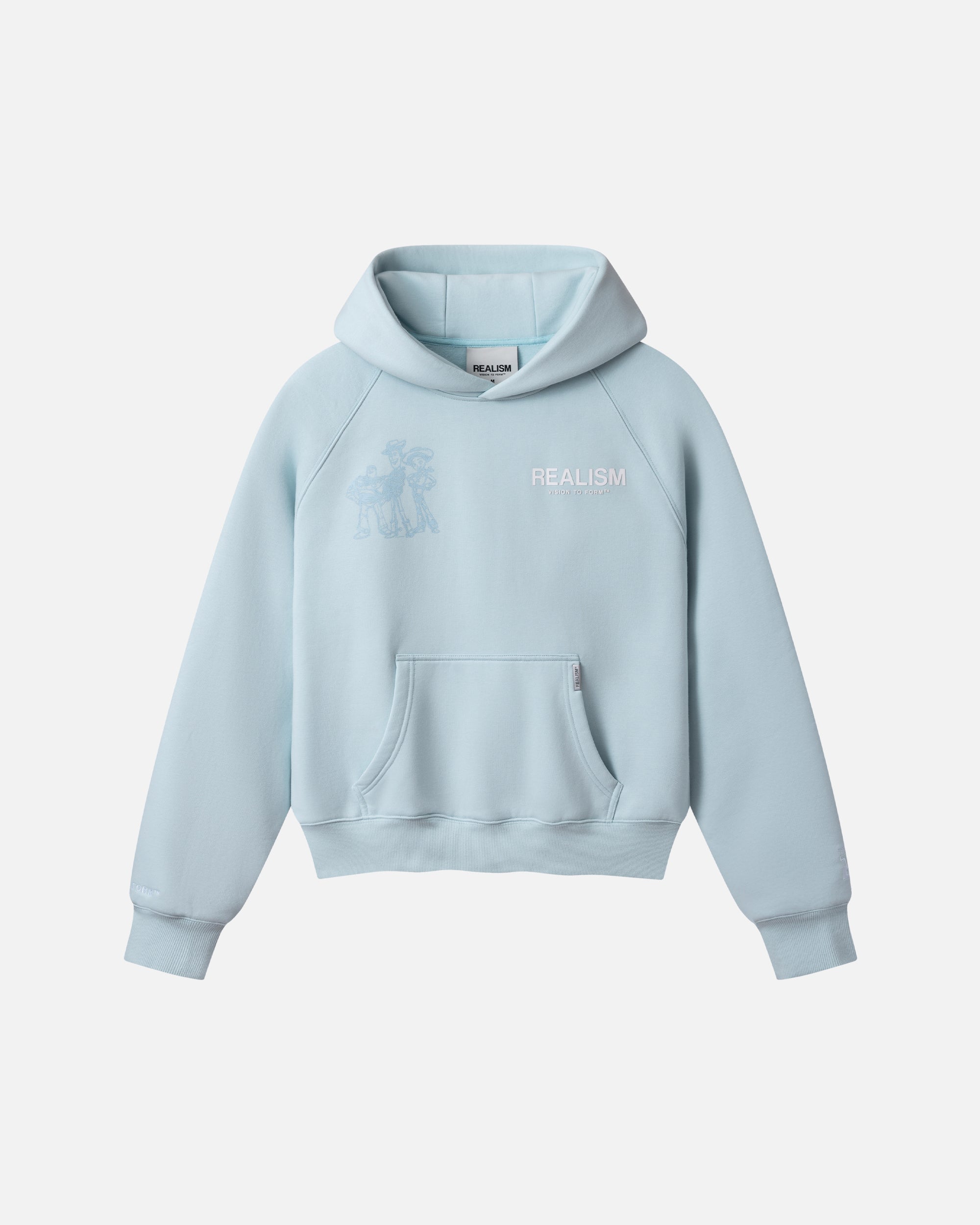REALISM AND TOY STORY SKETCH HOODIE POWDER BLUE