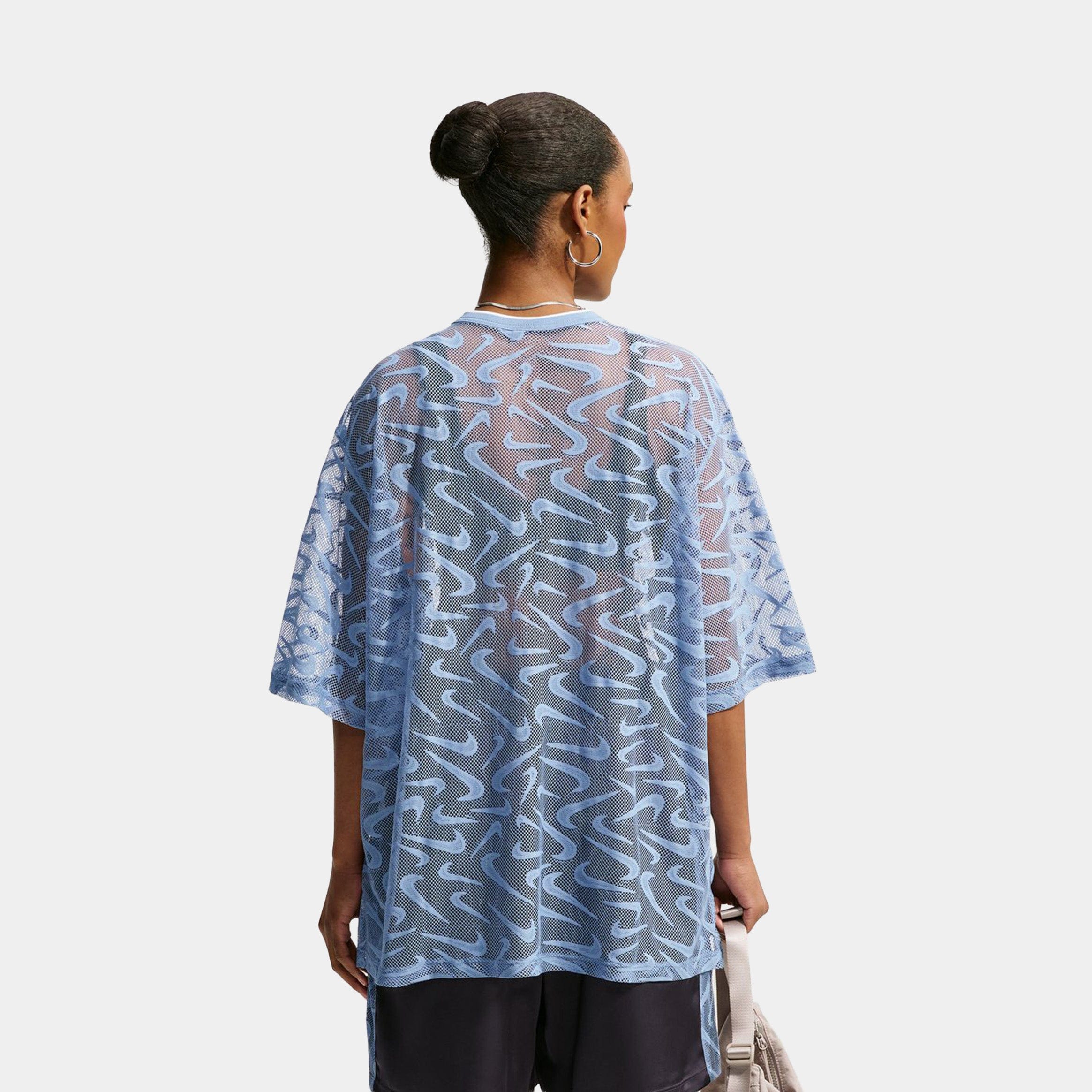 Nike Sportswear Chill Lace Oversized Womens Jersey (Work Blue/Gridiron/White)