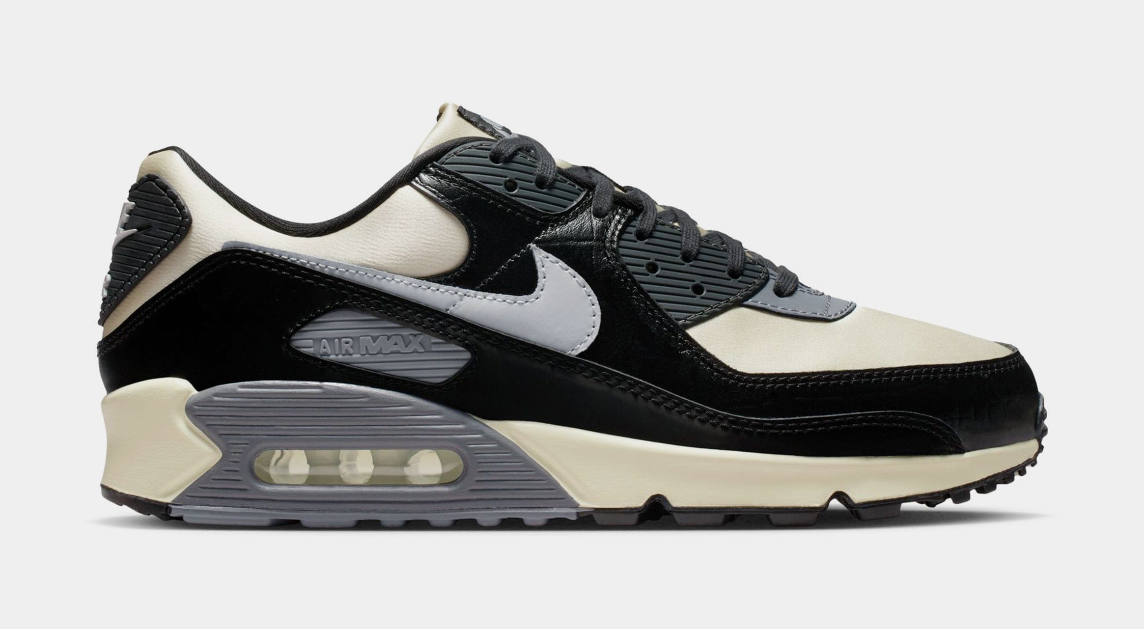 Nike Air Max 90 Coconut Milk And Black Mens Lifestyle Shoes (Sail/Light Smoke Grey/Black/Anthracite)