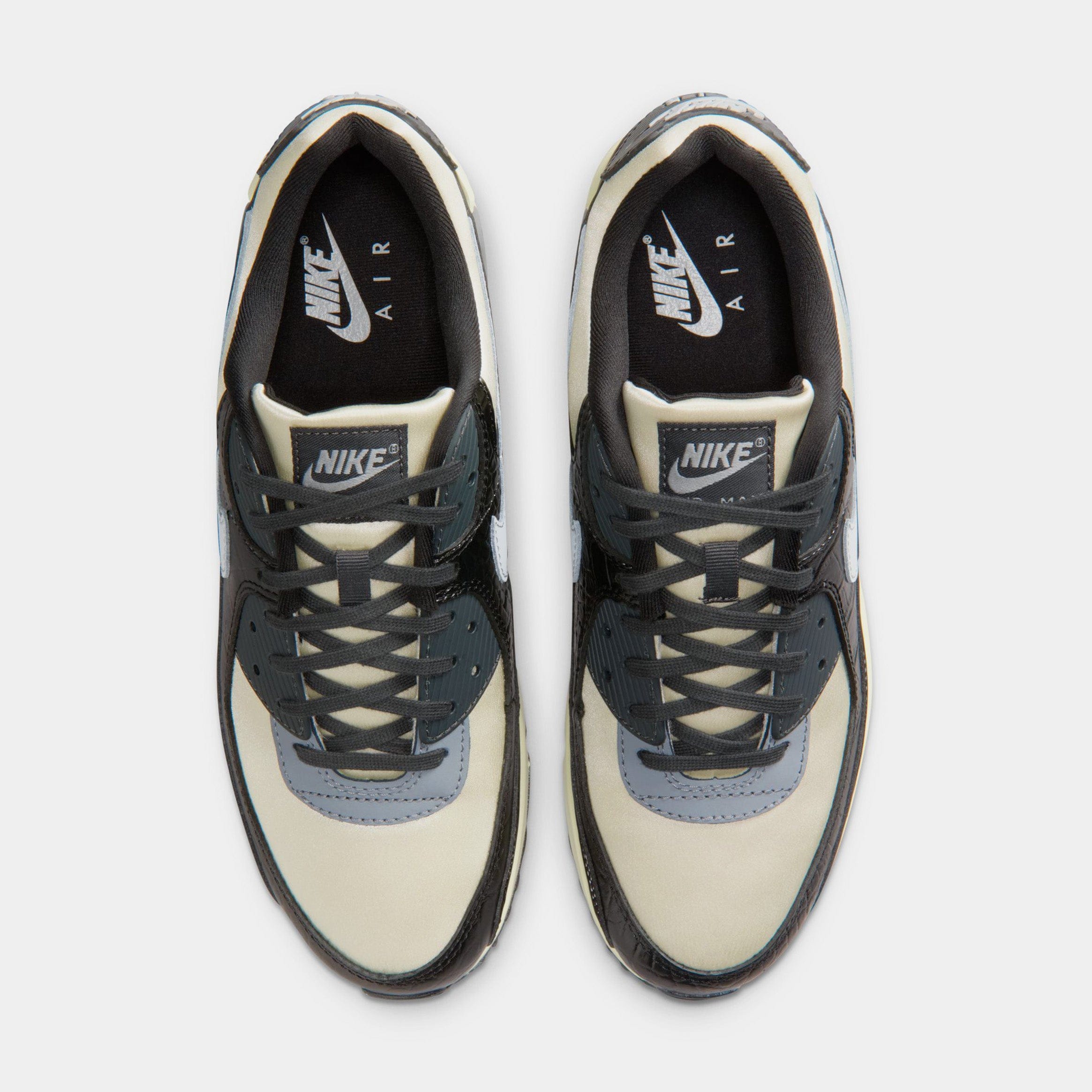 Nike Air Max 90 Coconut Milk And Black Mens Lifestyle Shoes (Sail/Light Smoke Grey/Black/Anthracite)