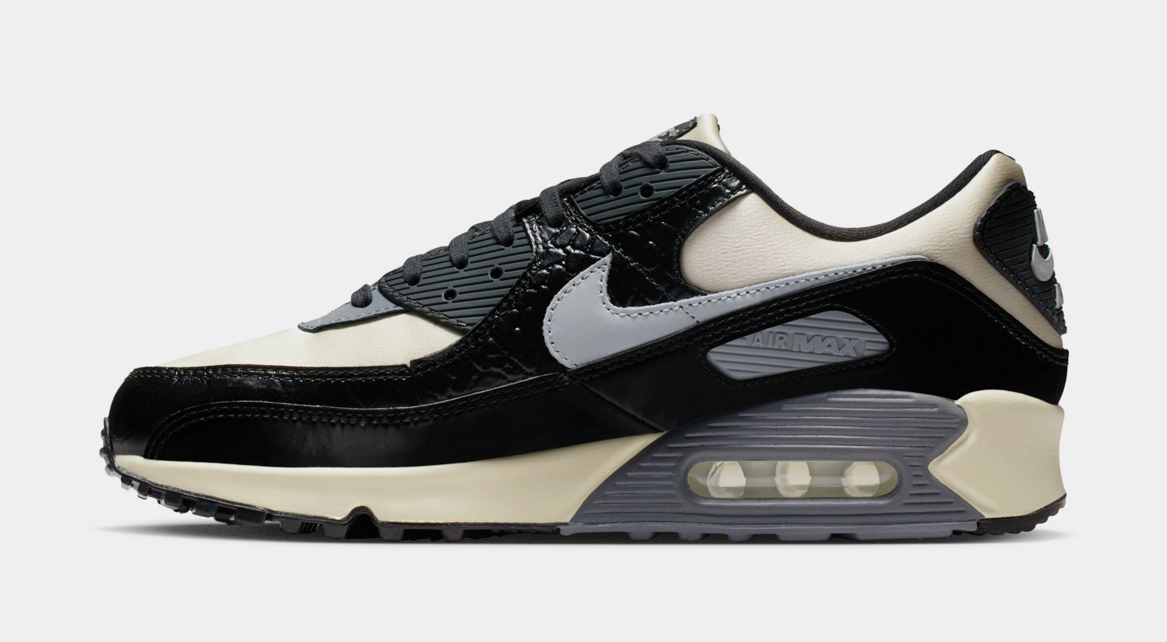 Nike Air Max 90 Coconut Milk And Black Mens Lifestyle Shoes (Sail/Light Smoke Grey/Black/Anthracite)