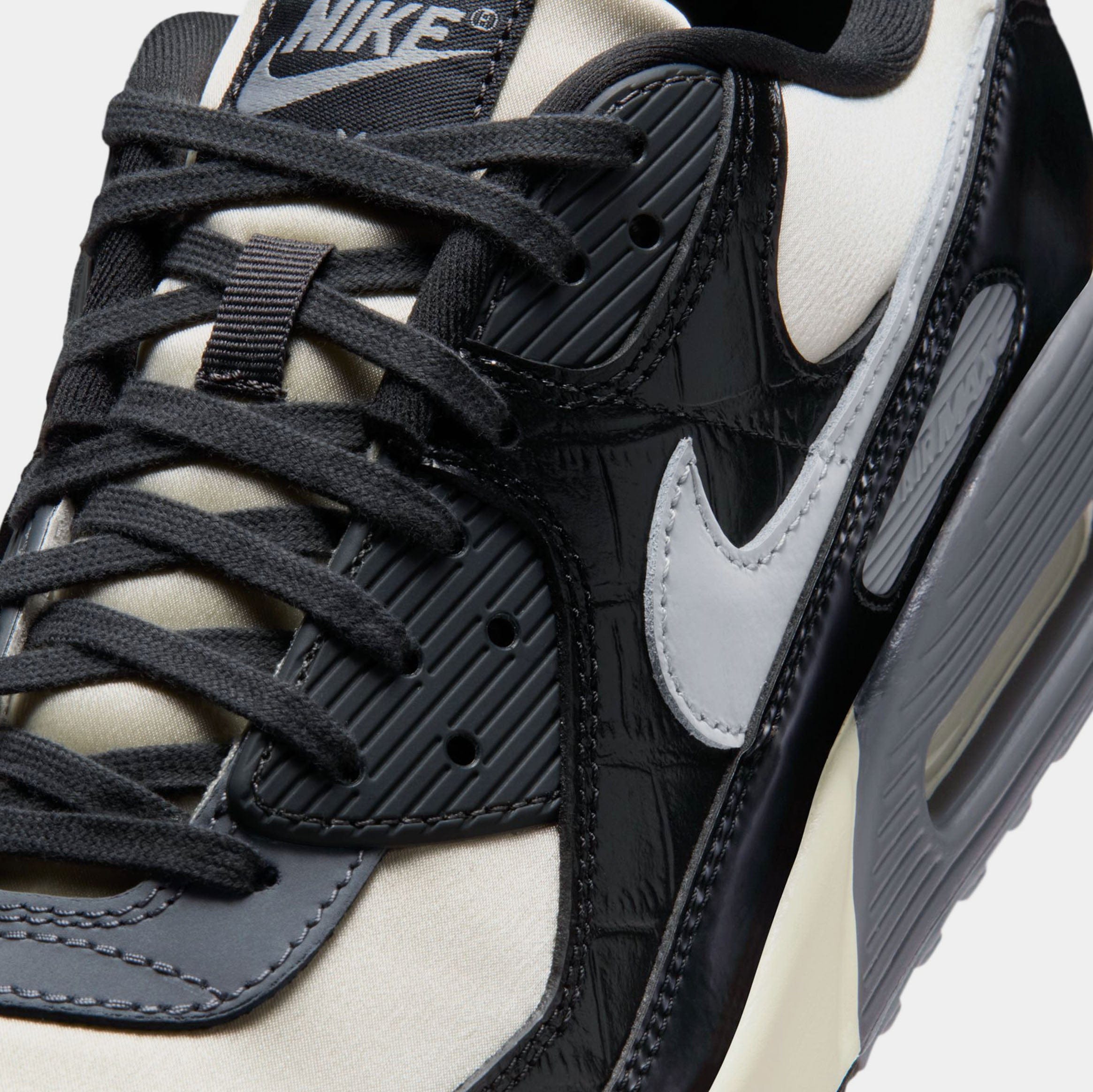 Nike Air Max 90 Coconut Milk And Black Mens Lifestyle Shoes (Sail/Light Smoke Grey/Black/Anthracite)