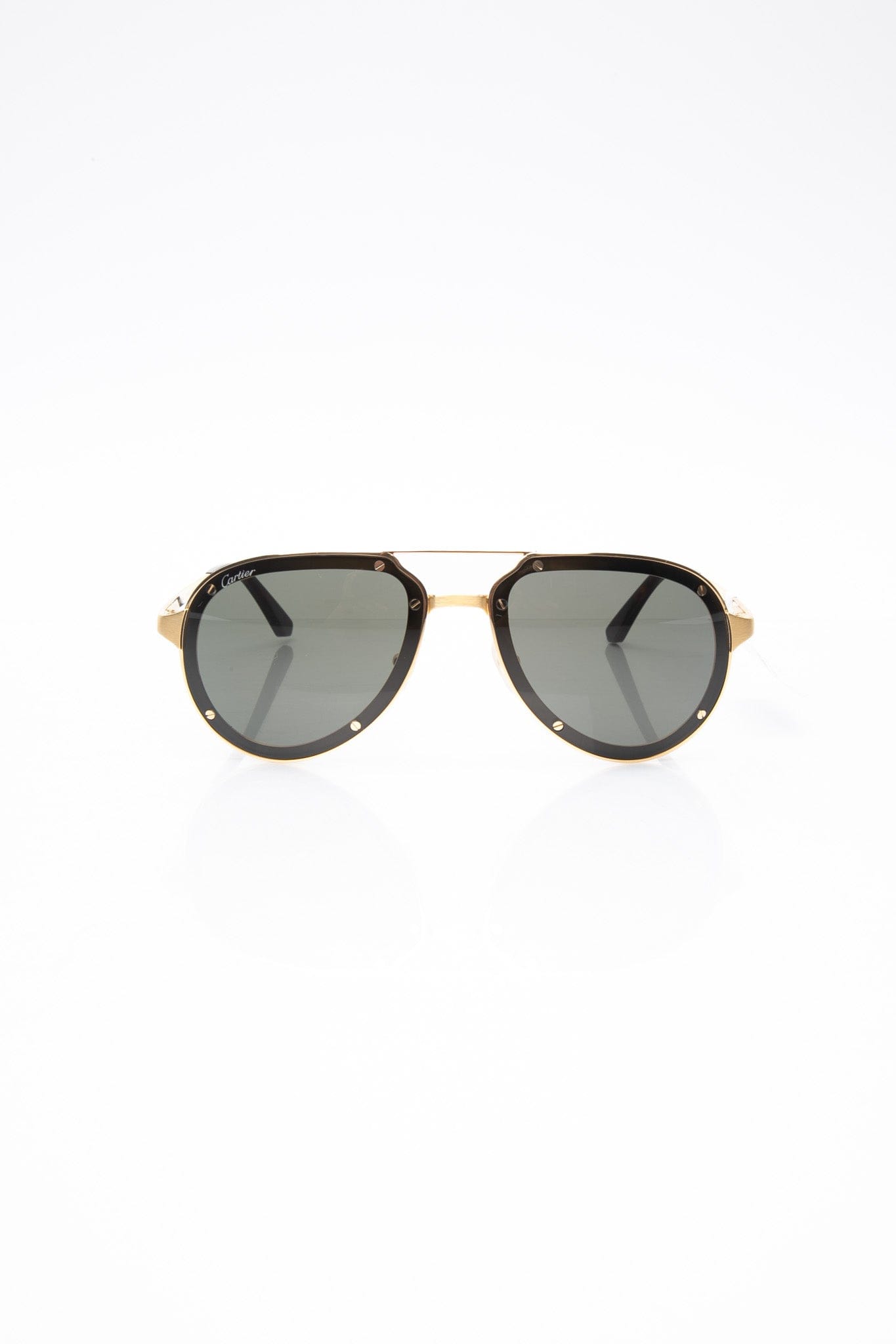 CARTIER Santos De Cartier Pilot Gold Sunglasses (New)