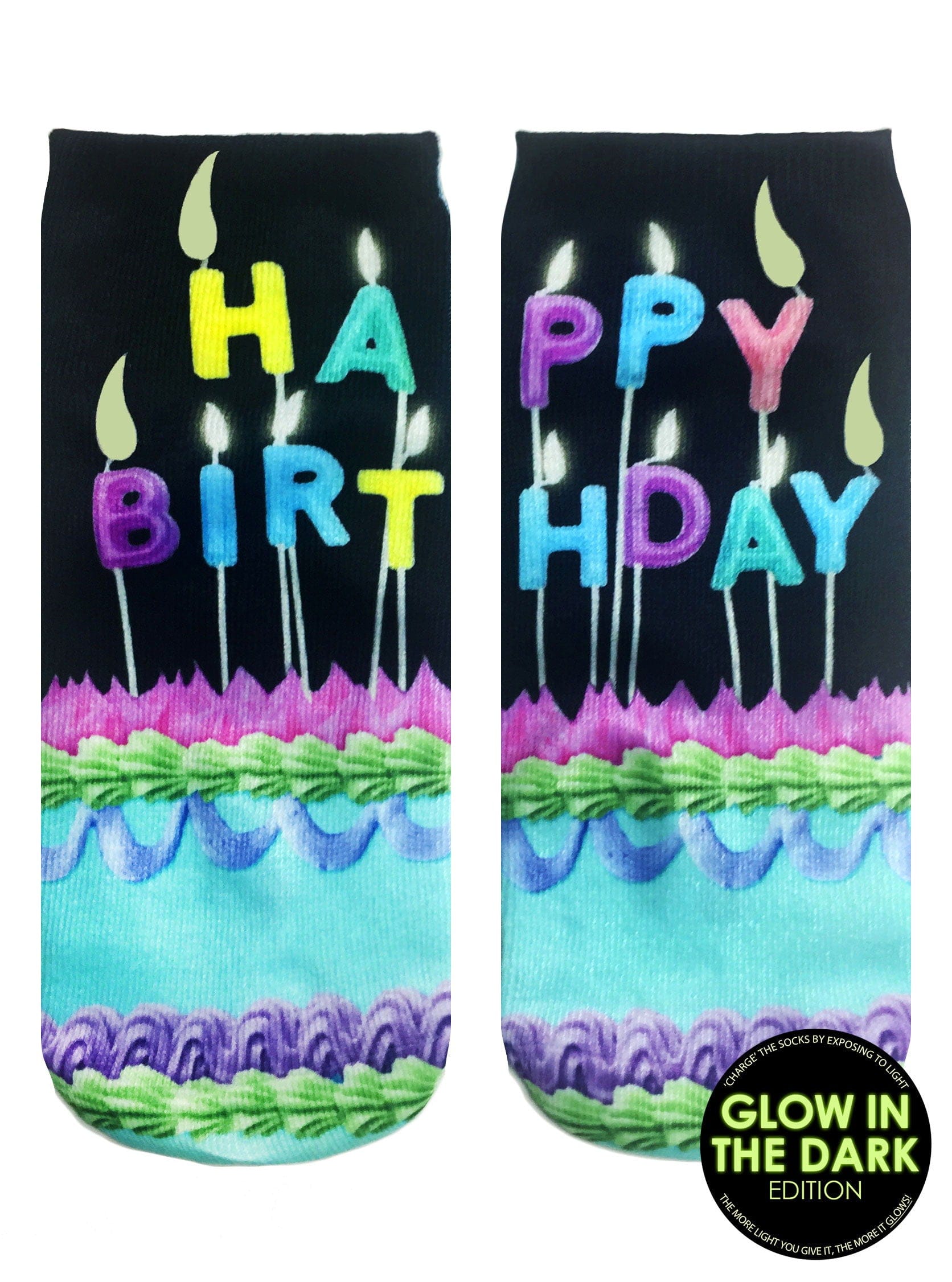 Living Royal Make A Wish Glow In The Dark Ankle Socks Model No. 116GLO - 1 Pair