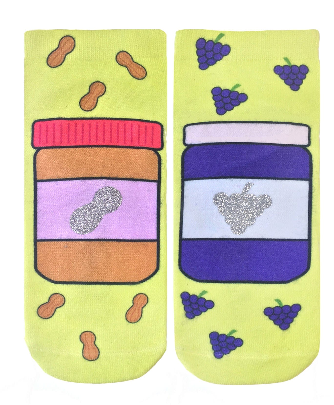 Living Royal PB And J Glitter Ankle Socks Model No. 115G - 1 Pair