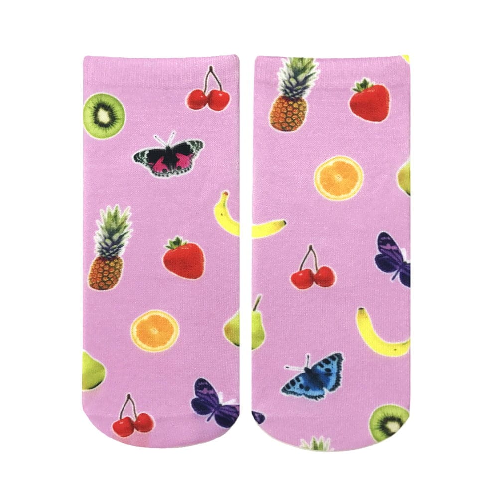 Living Royal Fruits & Butterflies Ankle Socks Model No. 7204A - 1 Pair
