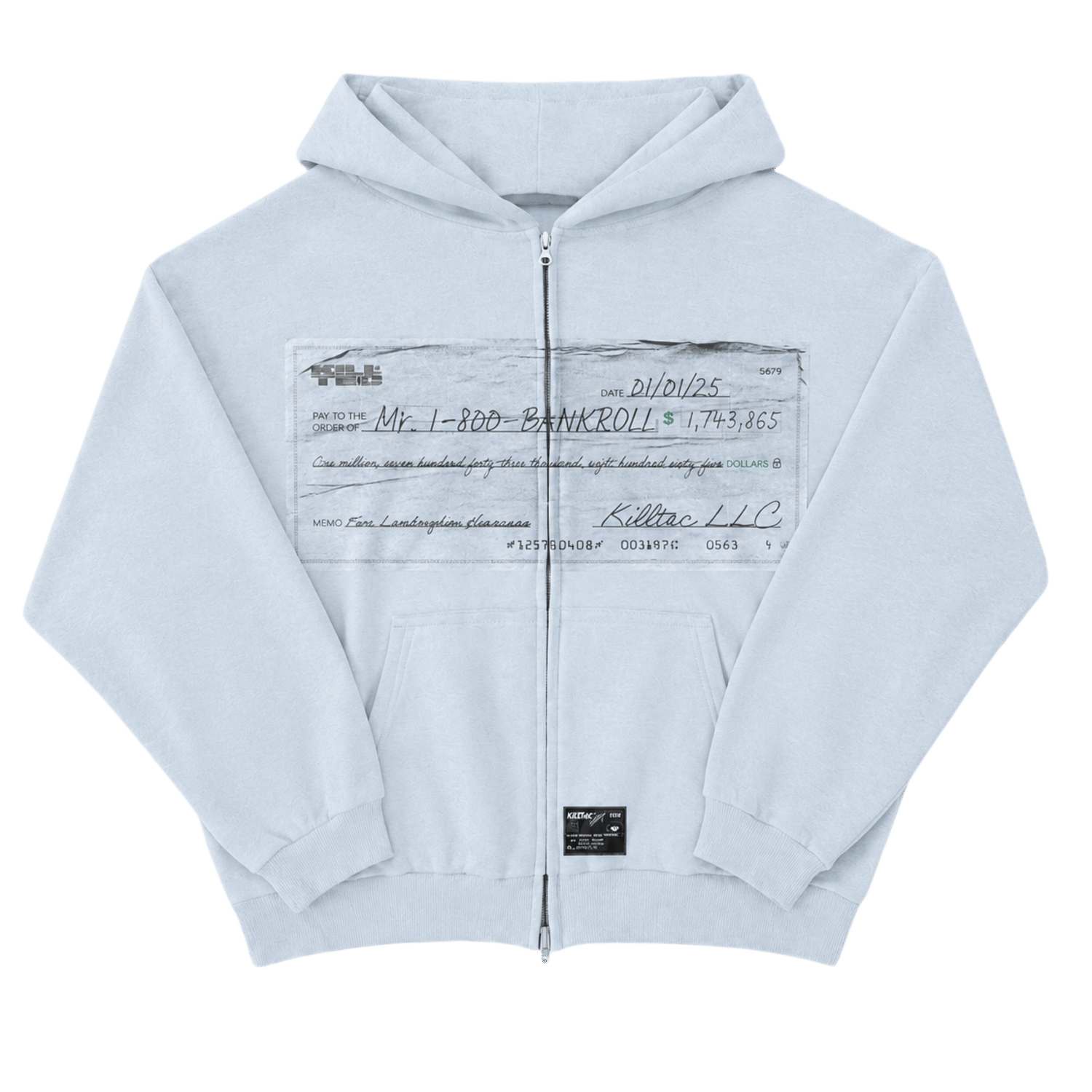 Killtec 1-800 Bankroll Zip Up Hoodie Blue
