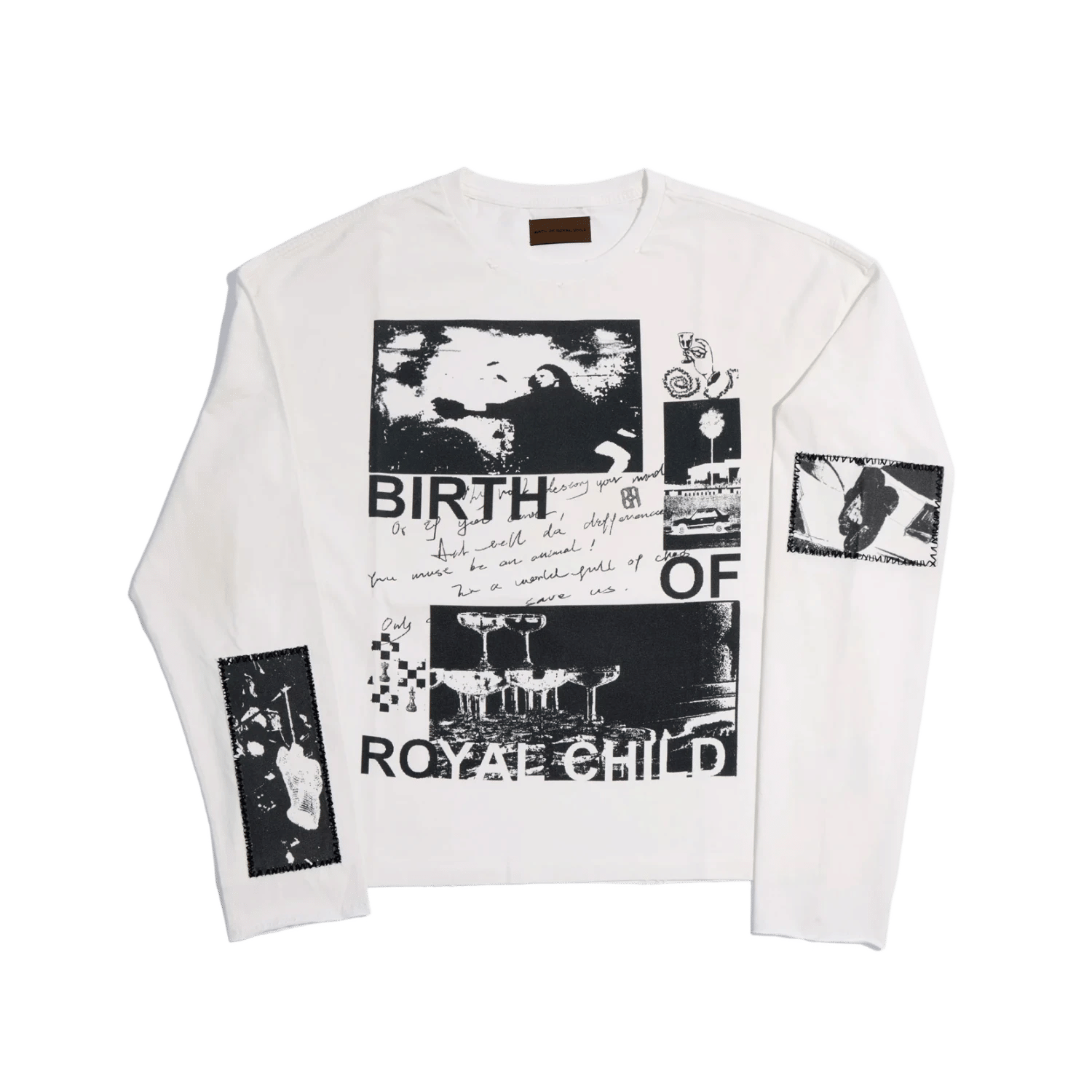Birth Of Royal Child 90s Hollywood Long Sleeve Tee White