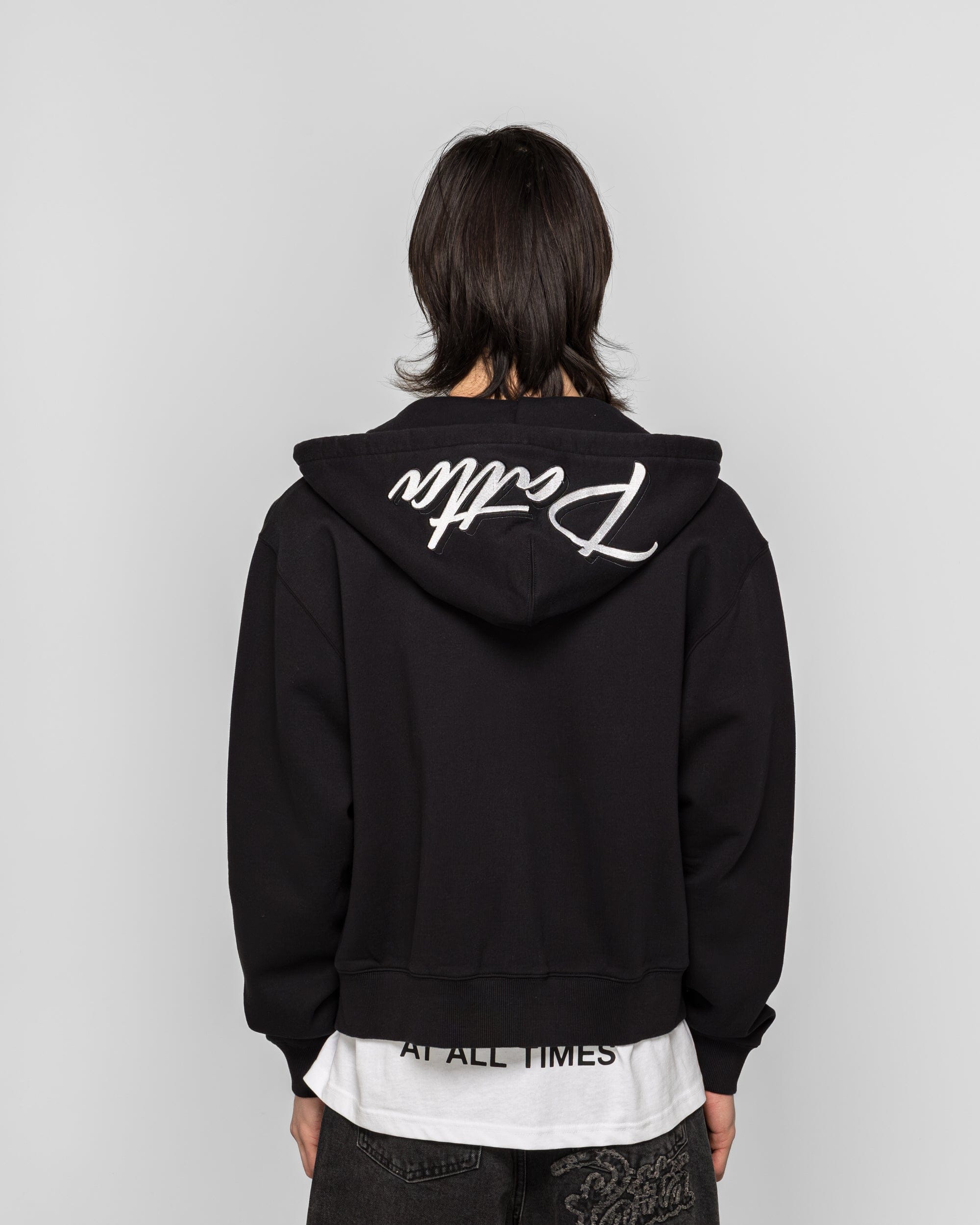 PATTA Embro Classic Zip Up Hooded Sweater - Black