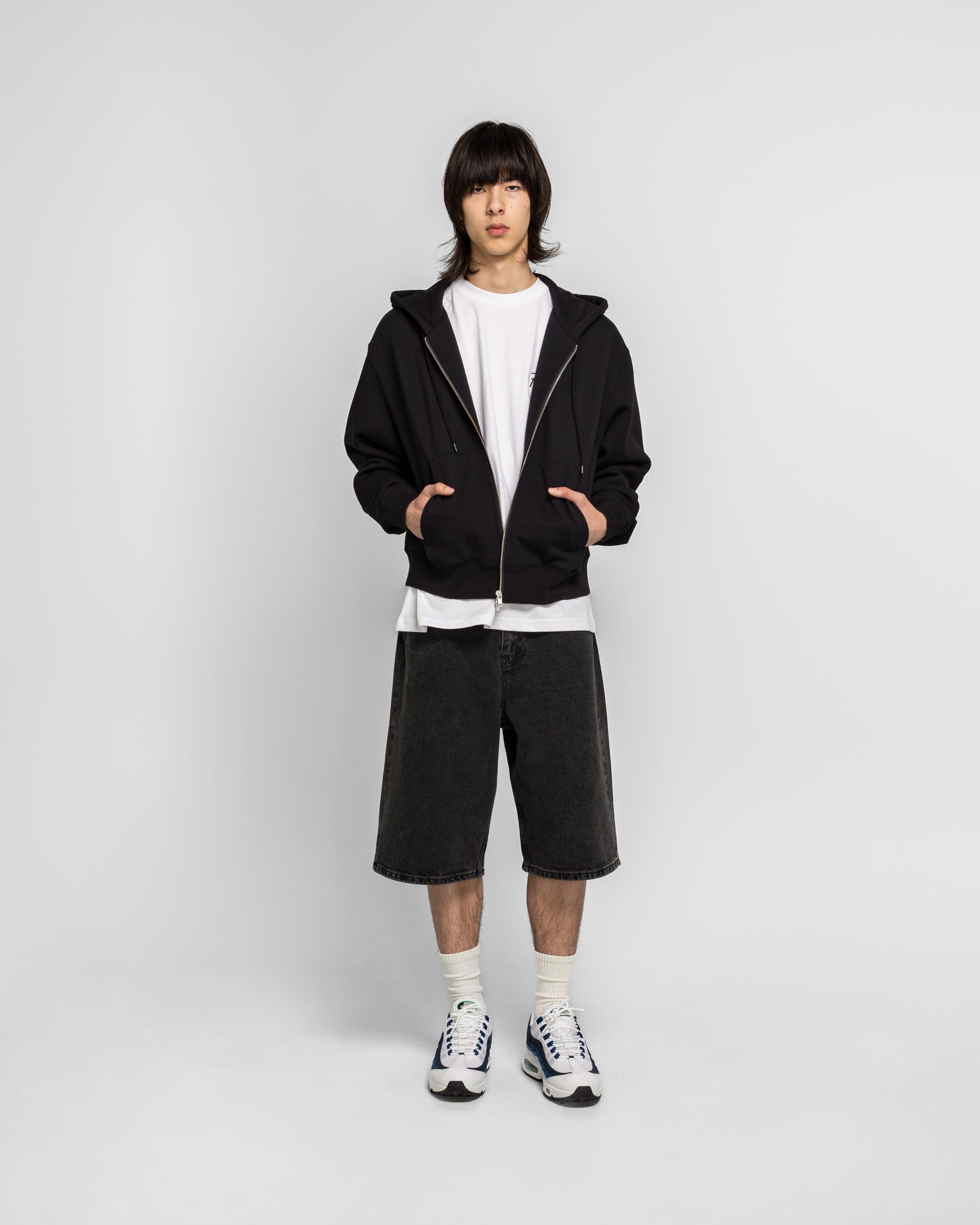 PATTA Embro Classic Zip Up Hooded Sweater - Black