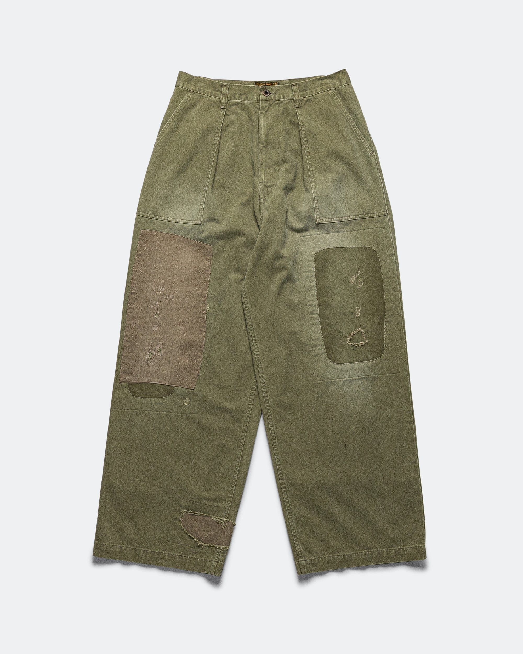 KAPITAL LIBERTY Khaki FATIGUE Baggy Pants (RUSHFIELD remake) - Khaki