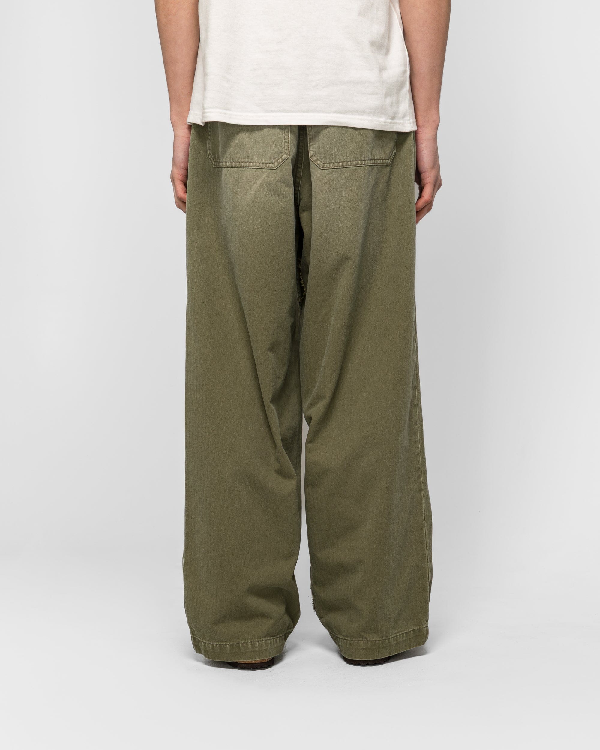KAPITAL LIBERTY Khaki FATIGUE Baggy Pants (RUSHFIELD remake) - Khaki