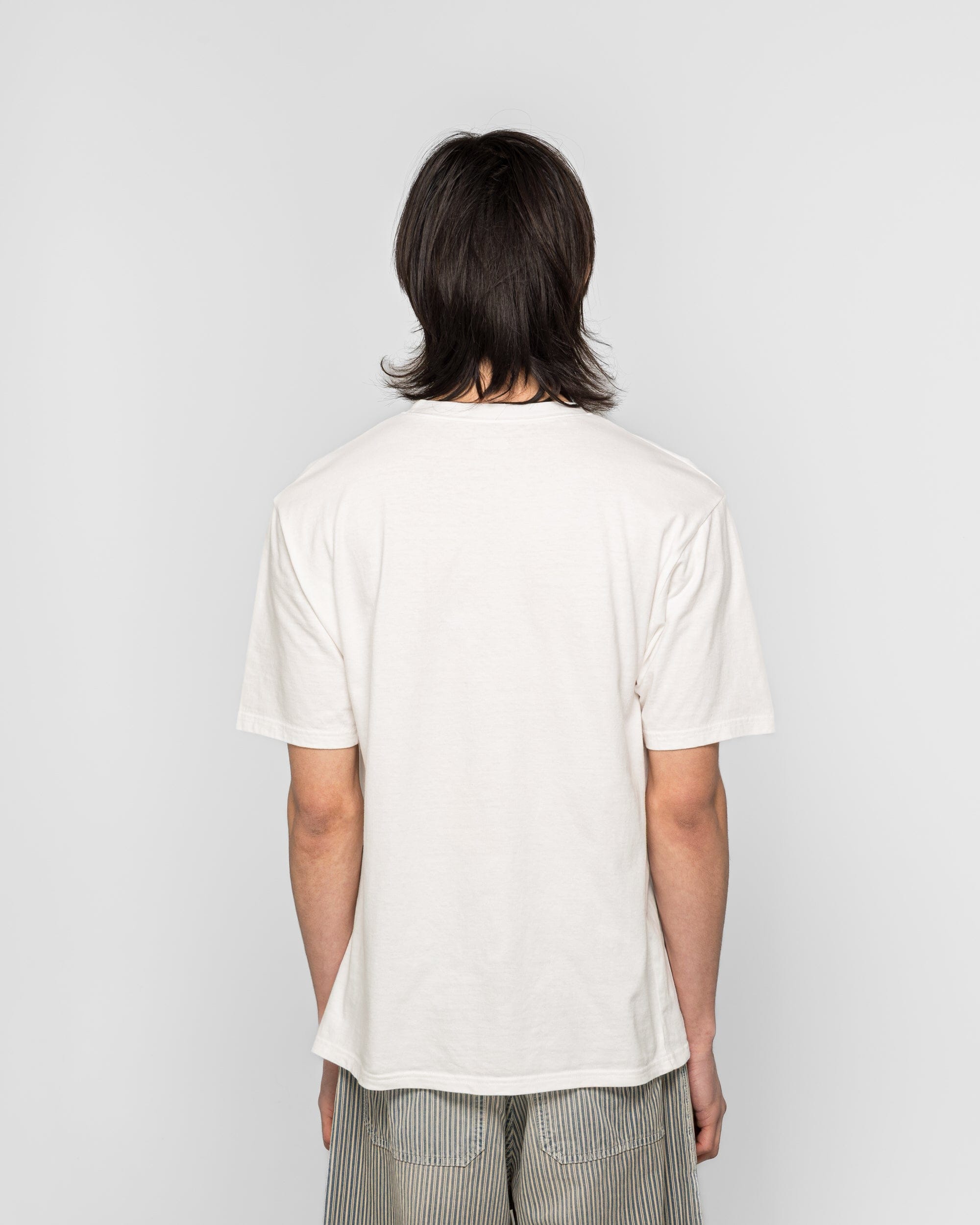 KAPITAL 20/-Jersey Crew T (PECKISH DogTag) - White