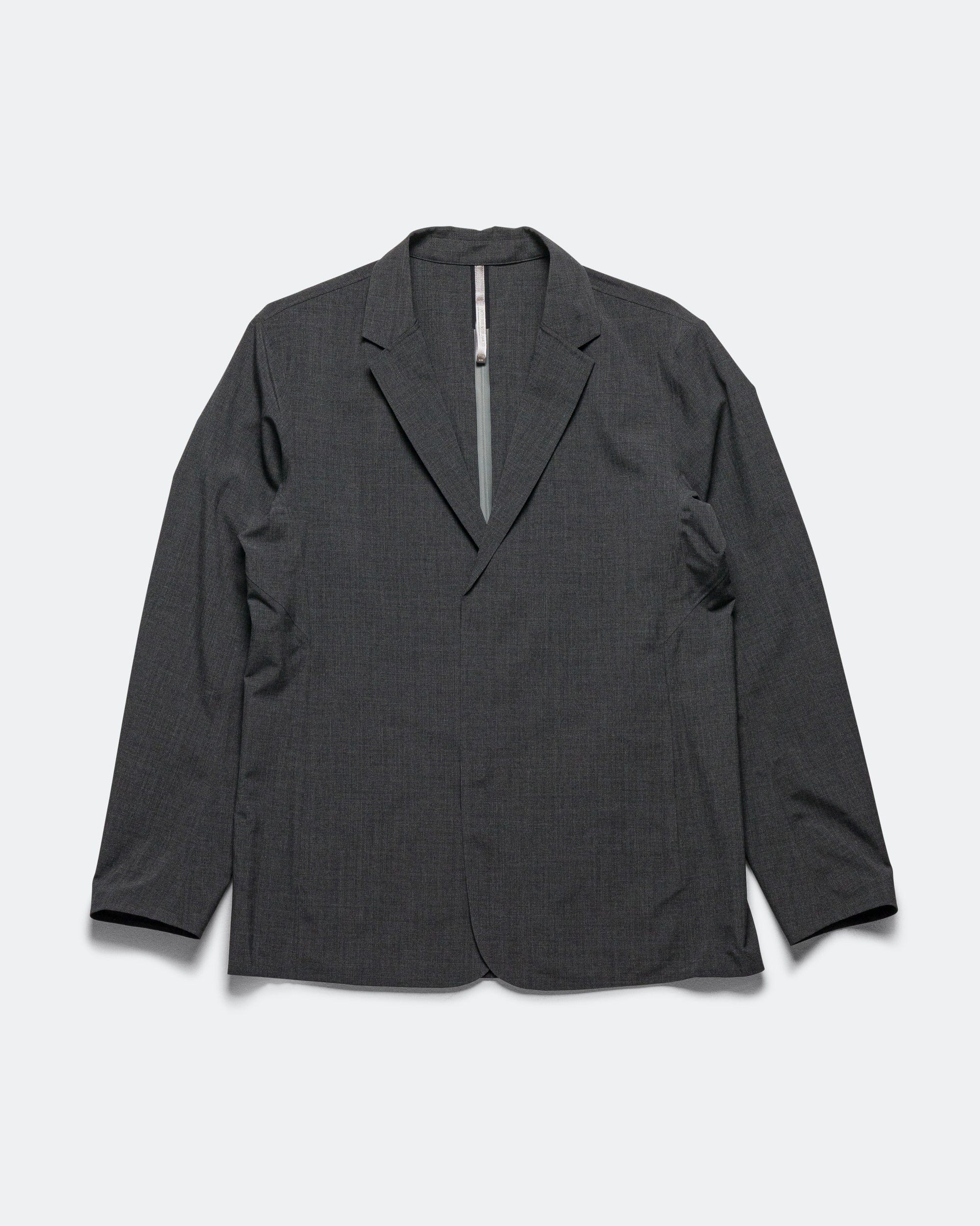 Veilance Convex Wool Blazer - Black Heather