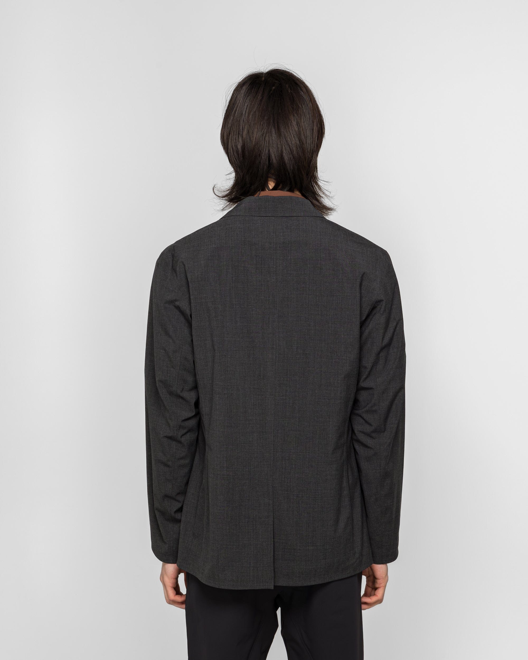 Veilance Convex Wool Blazer - Black Heather
