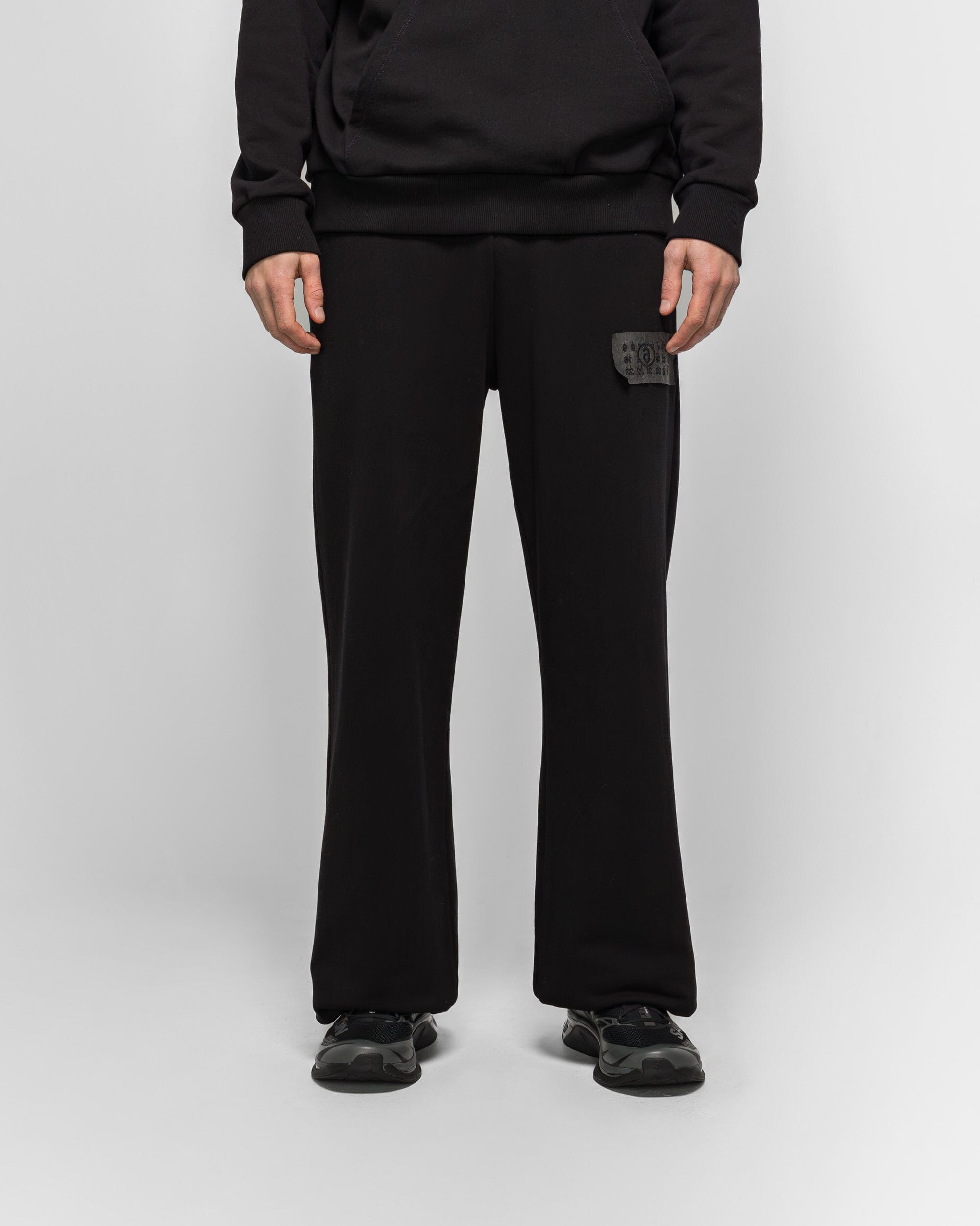 MM6 Unbrushed Numeric Sweatpants - Black