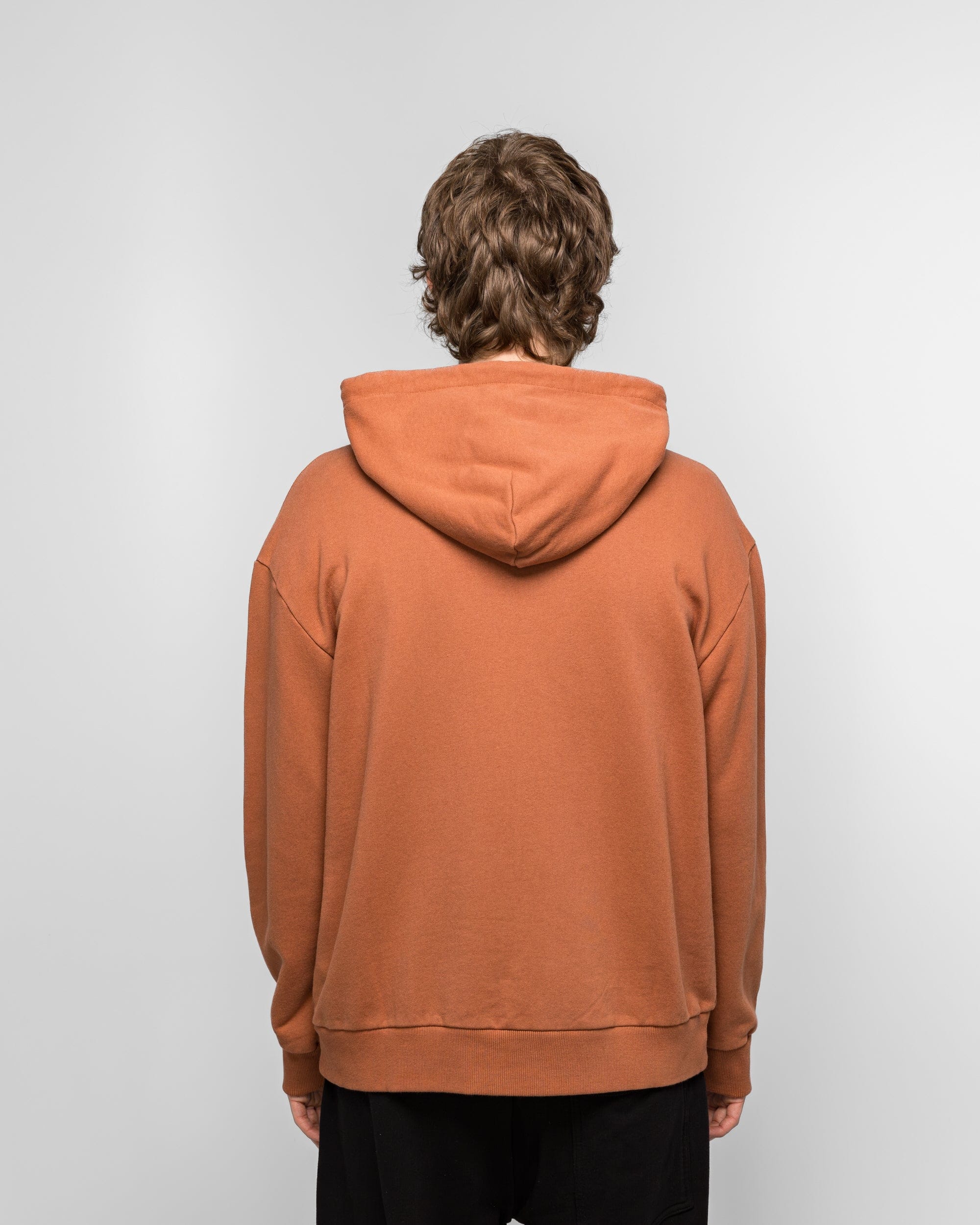 MM6 Unbrushed Numeric Hoodie - Terracotta Red