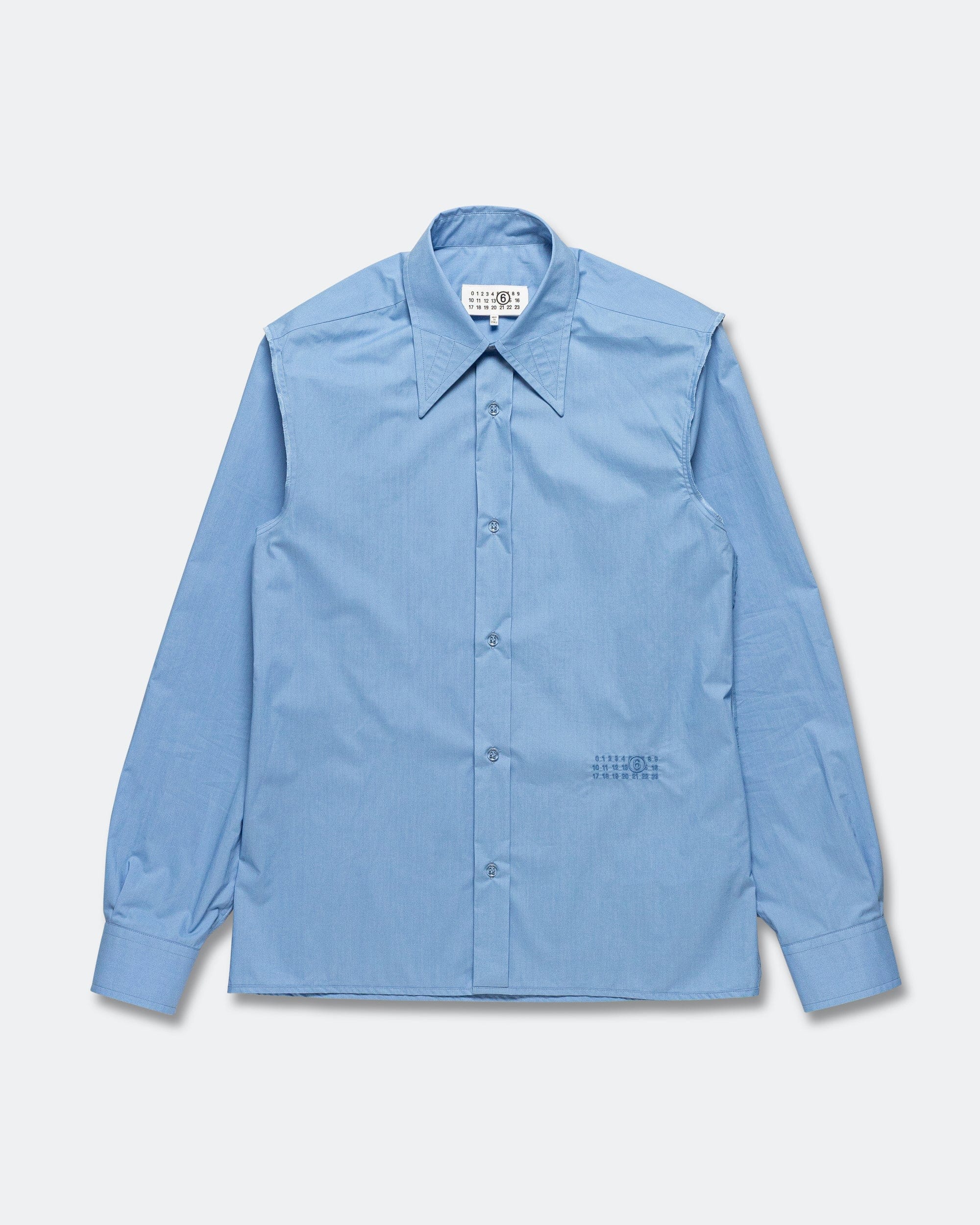 MM6 Cotton Poplin LS Shirt - Sky Blue