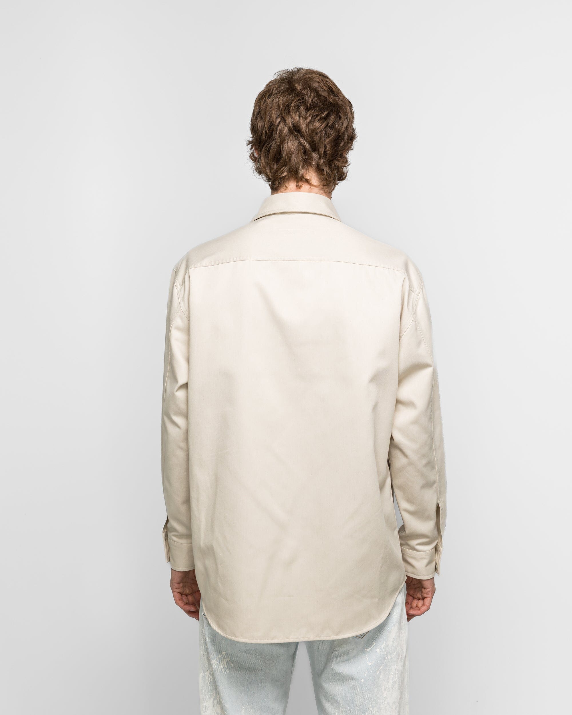 MM6 Poly Cotton Twill Shirt - Beige