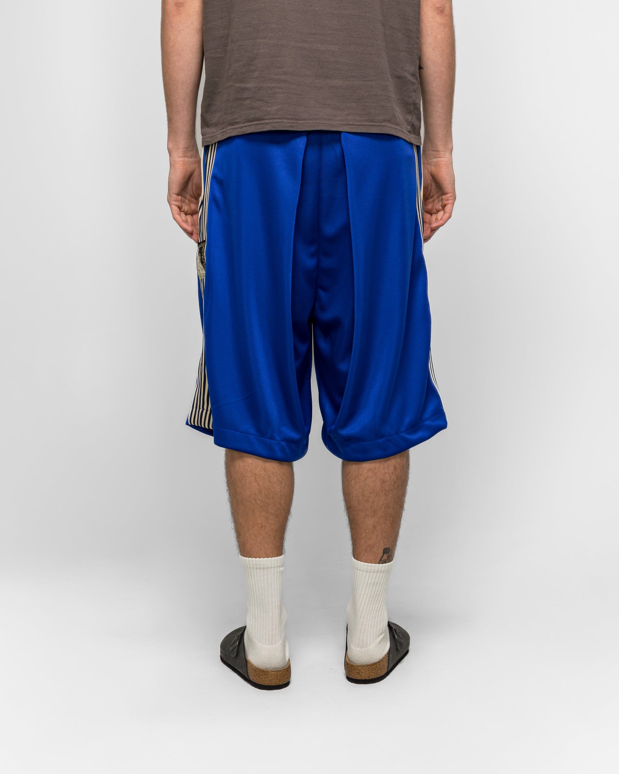 KAPITAL Smooth Jersey KOME-KOME Track Jorts (BannerStripe) - CobaltBlue