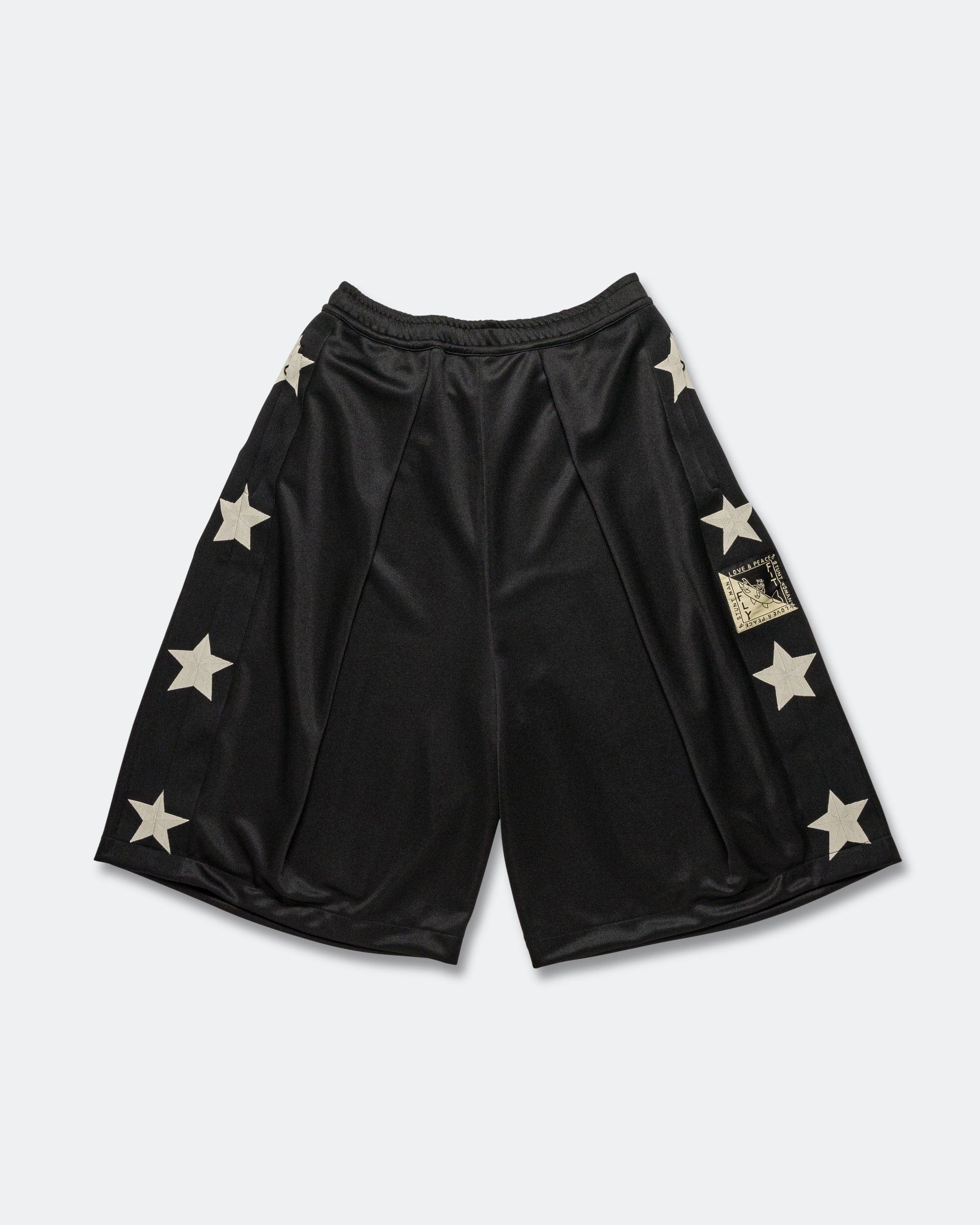 KAPITAL Smooth Jersey KOME-KOME Track Jorts (BetsyRoss) - Black