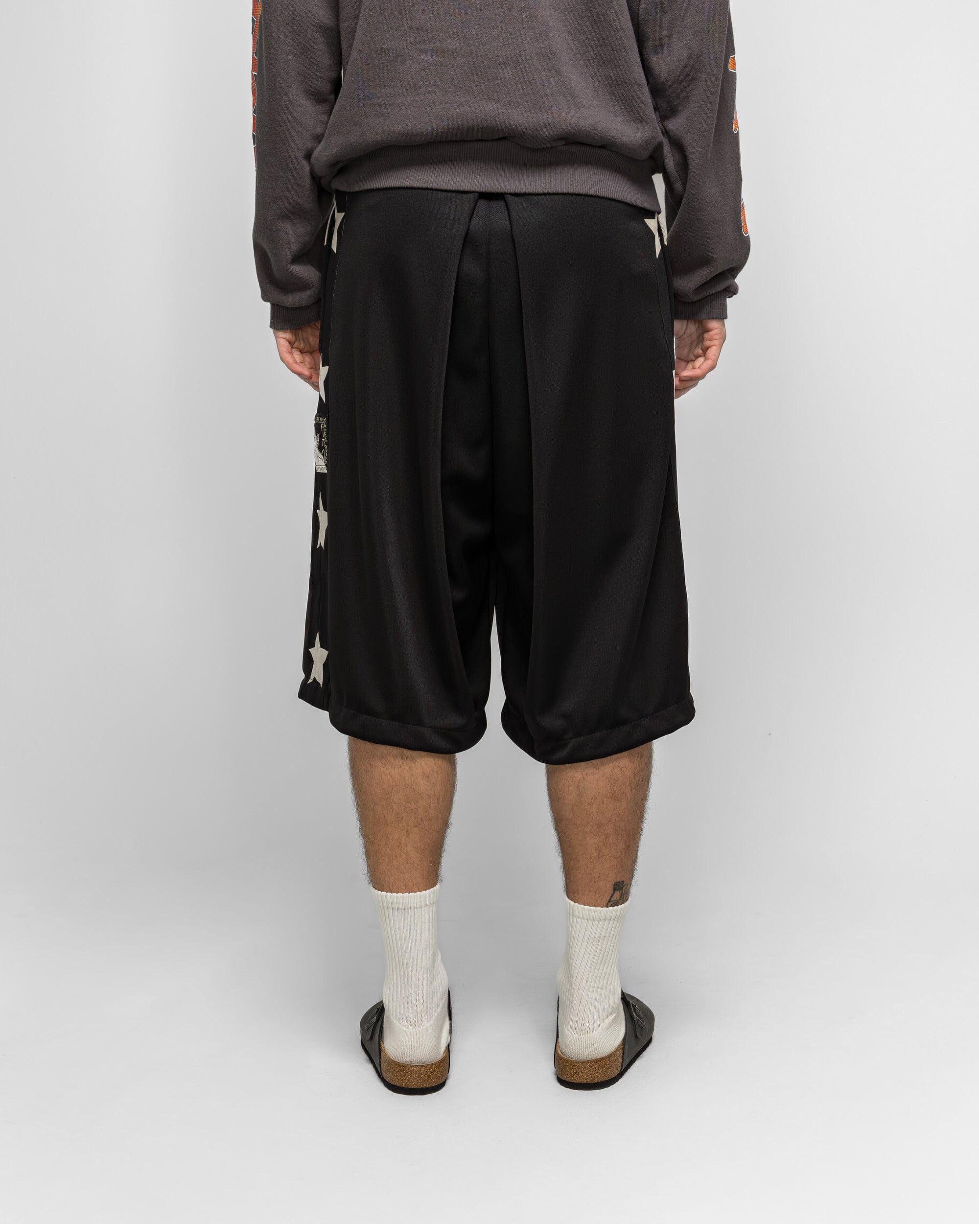 KAPITAL Smooth Jersey KOME-KOME Track Jorts (BetsyRoss) - Black