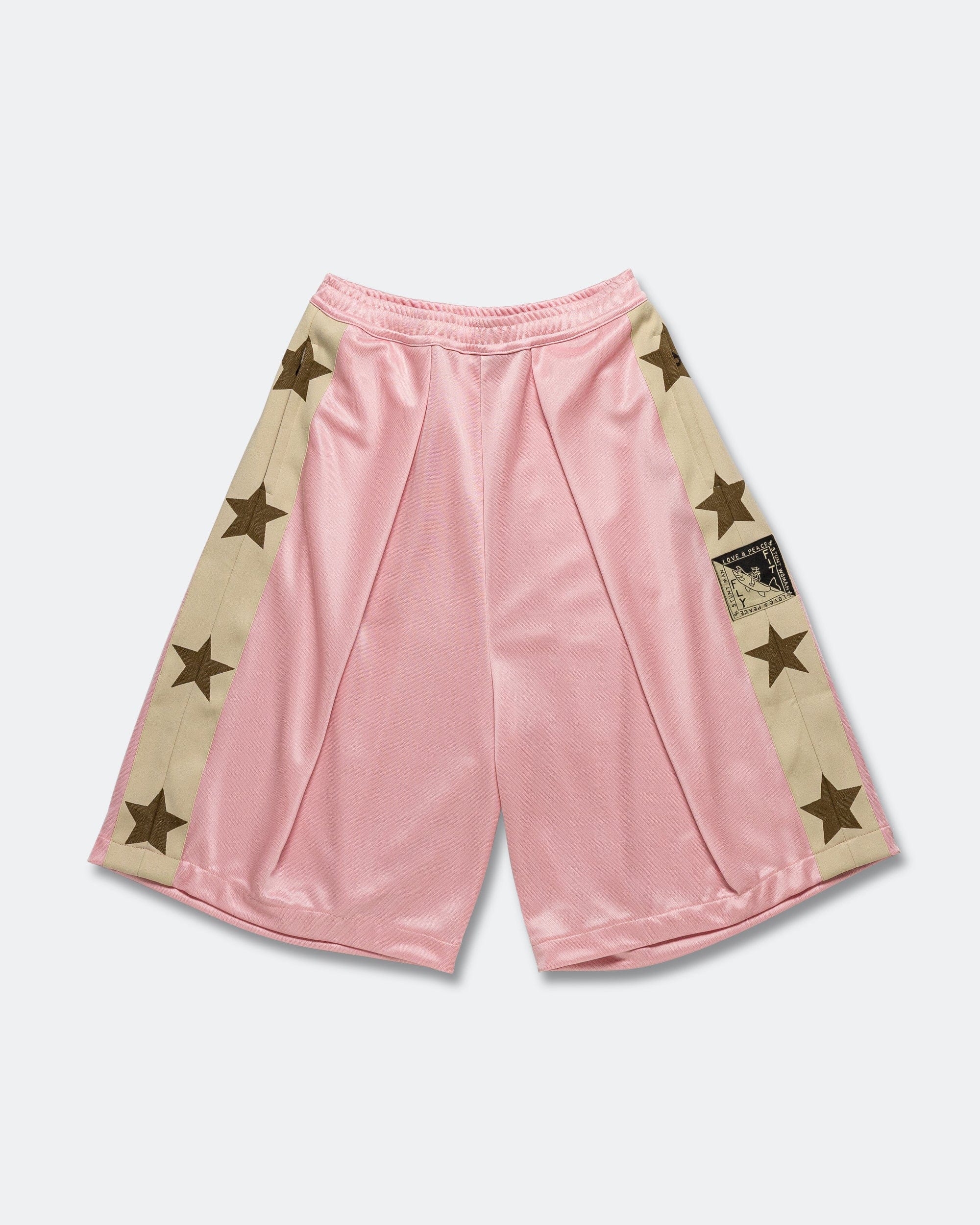 KAPITAL Smooth Jersey KOME-KOME Track Jorts (BetsyRoss) - Pink