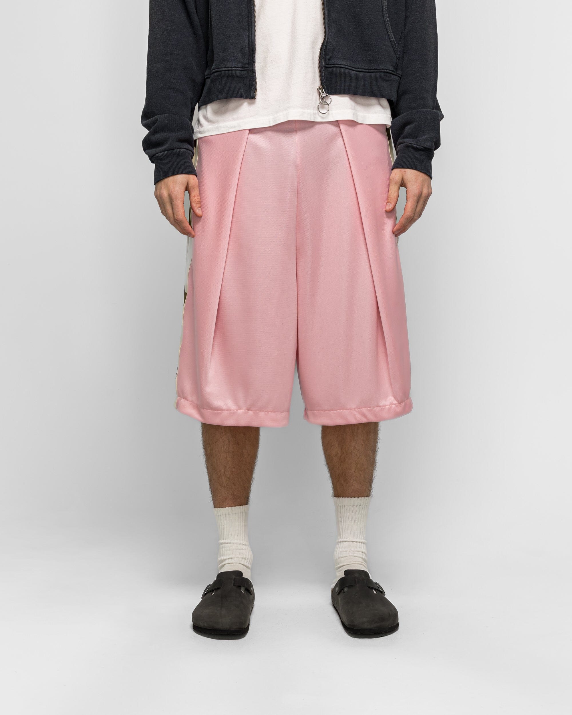 KAPITAL Smooth Jersey KOME-KOME Track Jorts (BetsyRoss) - Pink