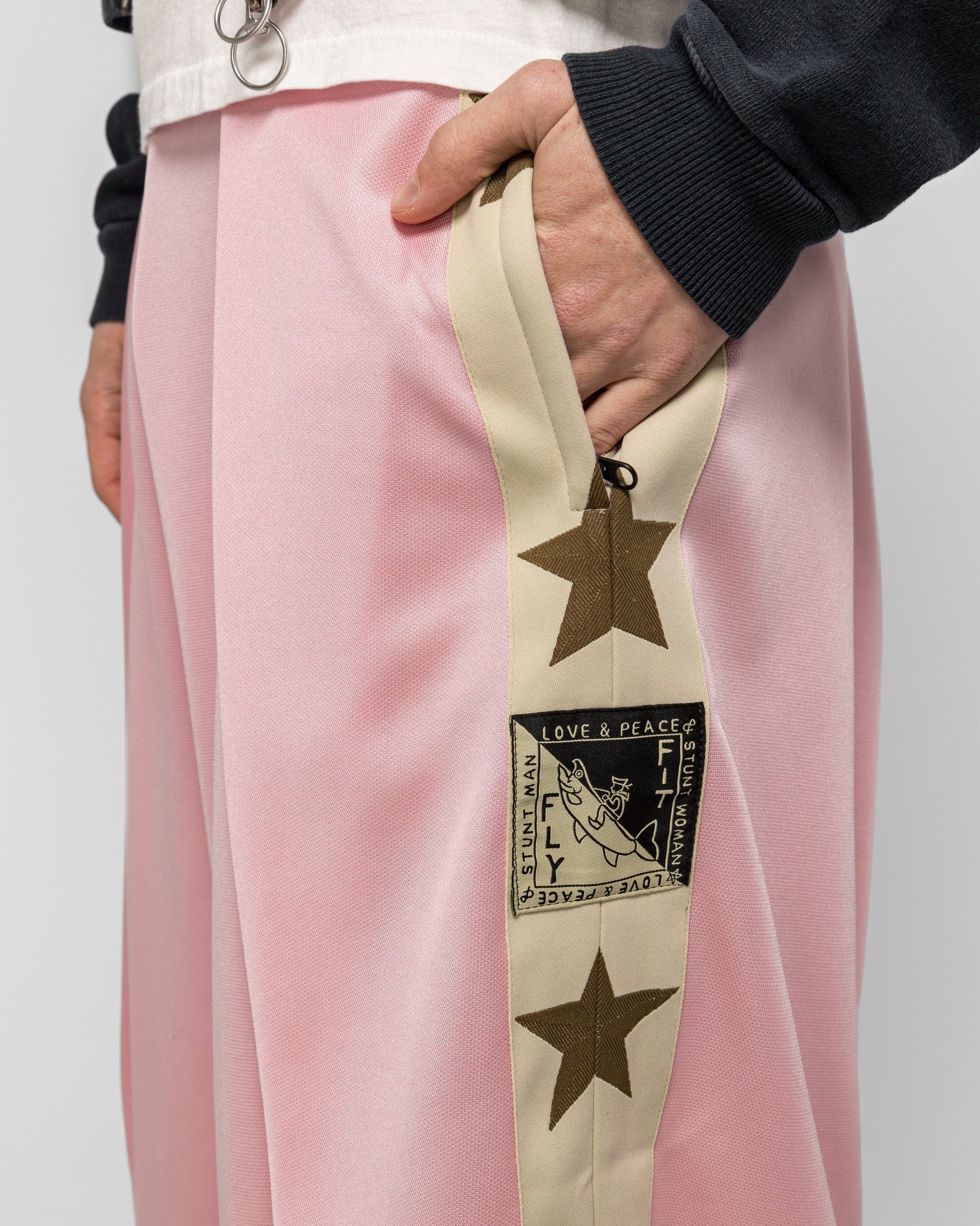 KAPITAL Smooth Jersey KOME-KOME Track Jorts (BetsyRoss) - Pink