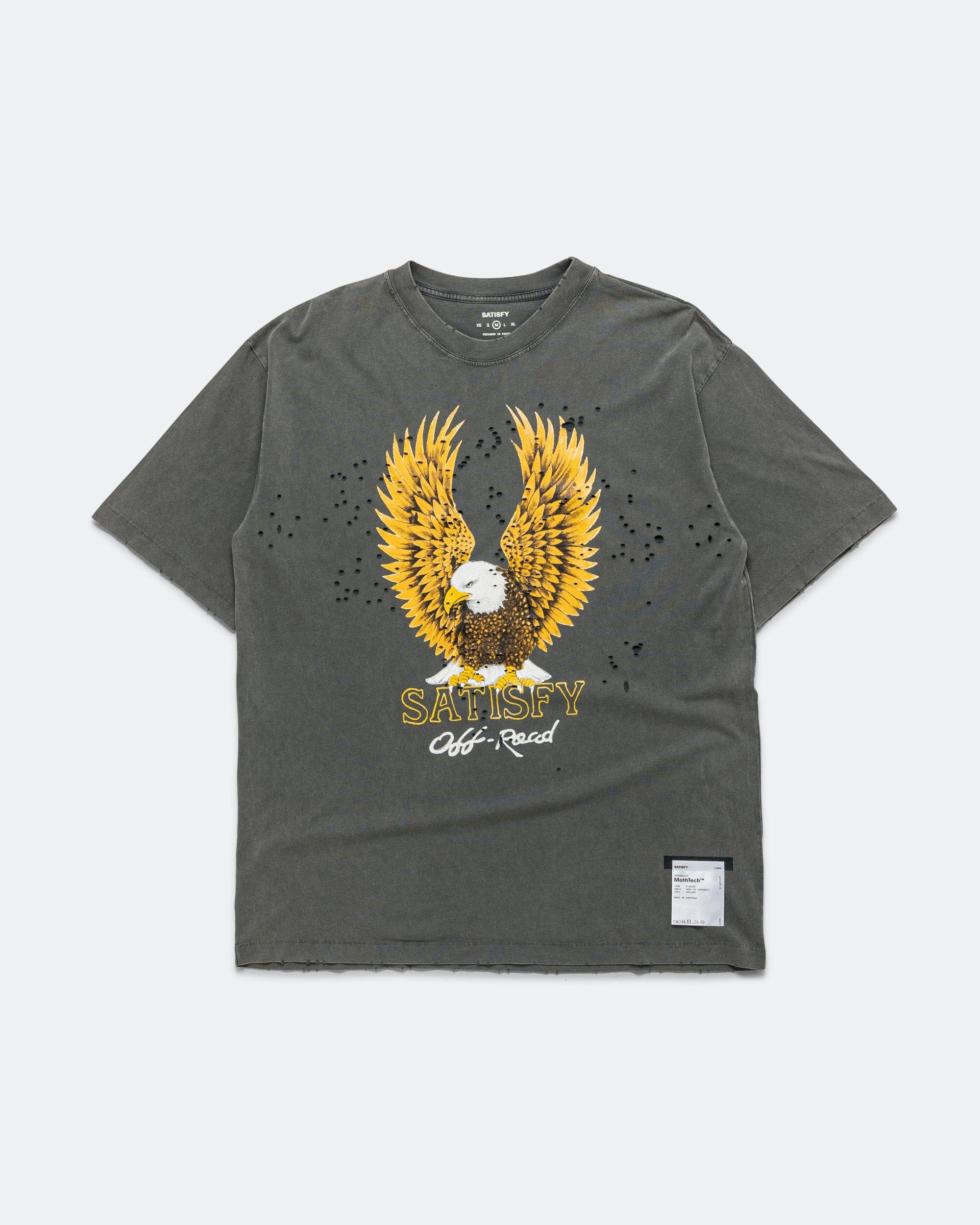 Satisfy MothTech Off-Road Eagle T-Shirt - Faded Black
