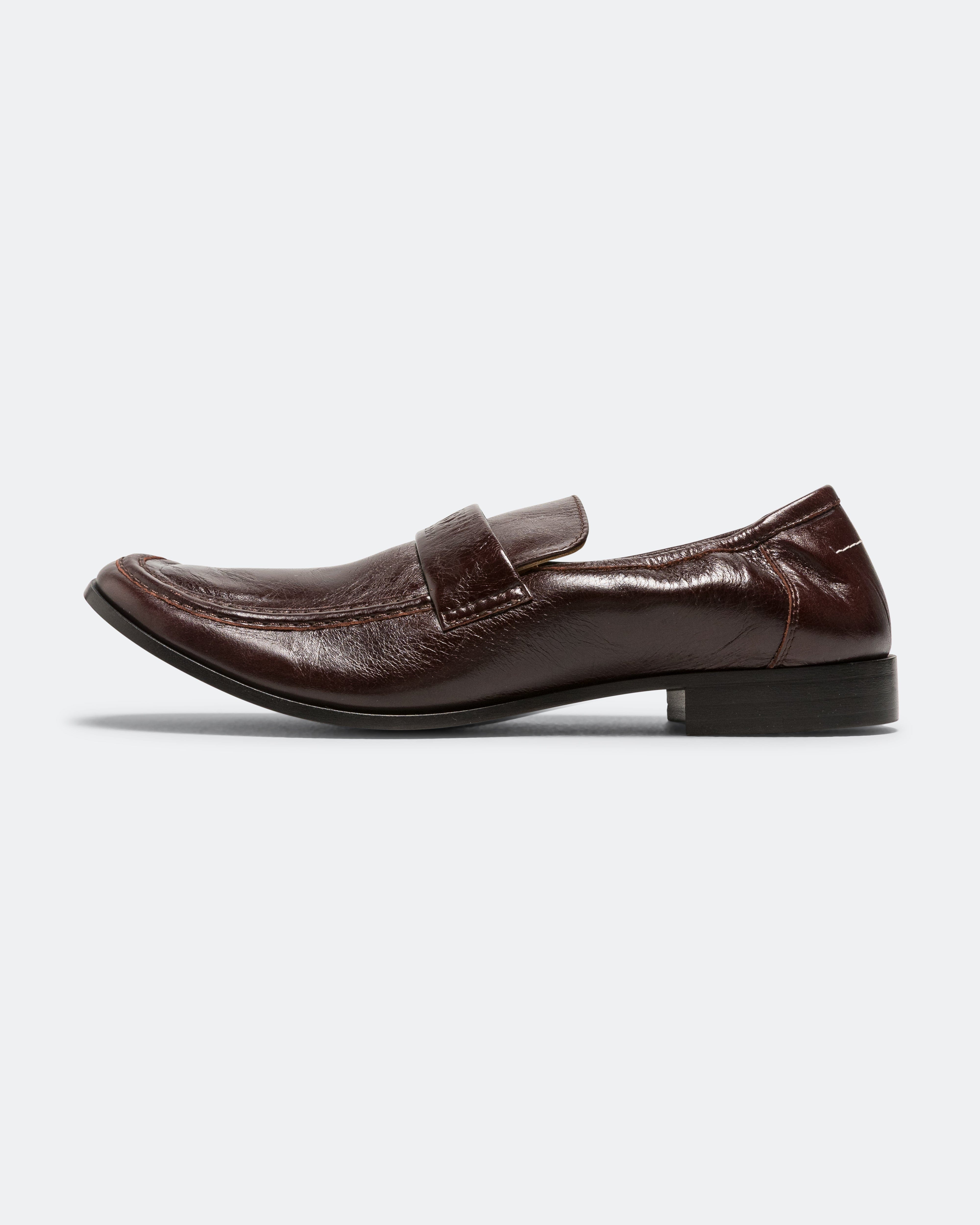 MM6 Unstructured Moccasin - Brown Calfskin Leather