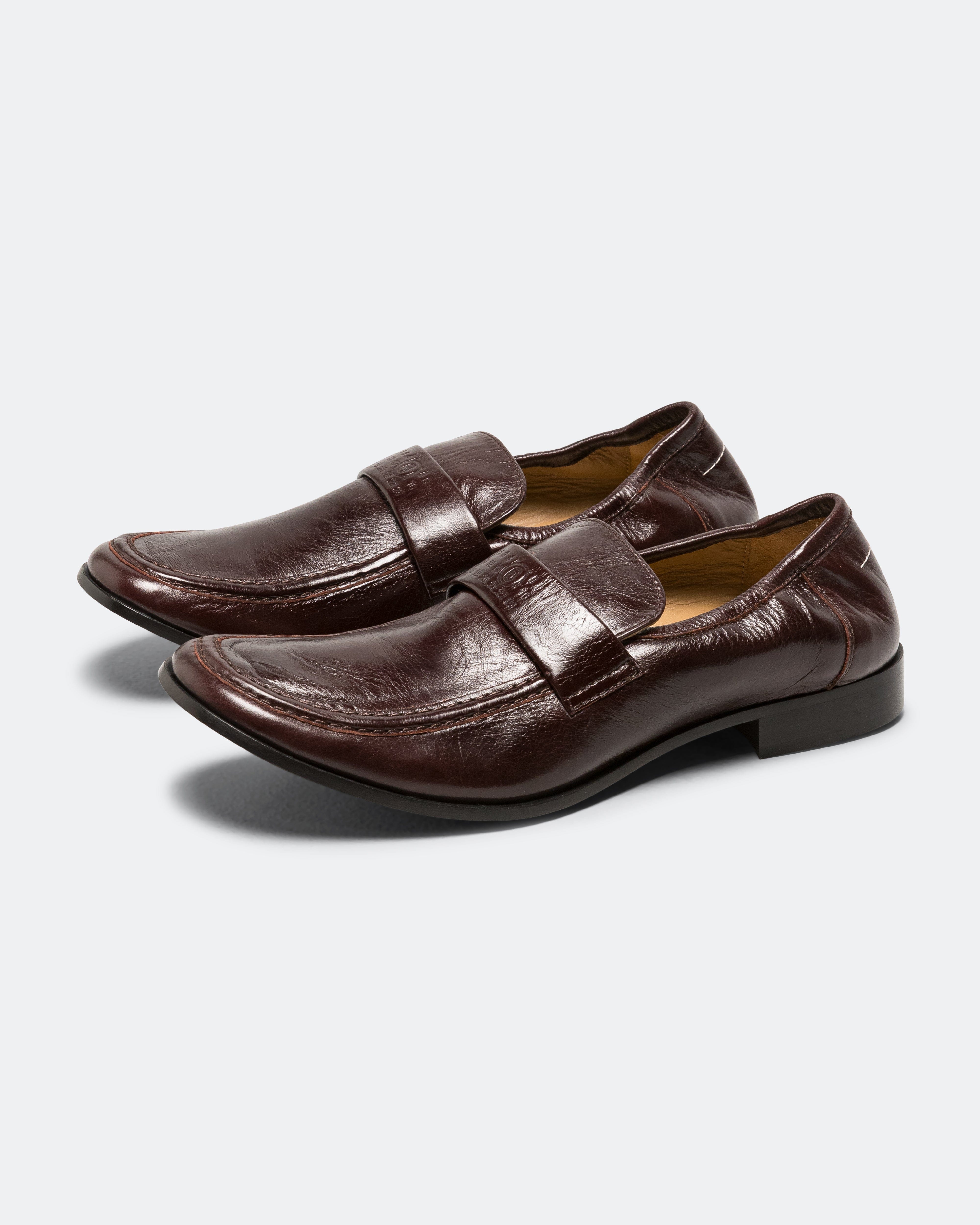 MM6 Unstructured Moccasin - Brown Calfskin Leather