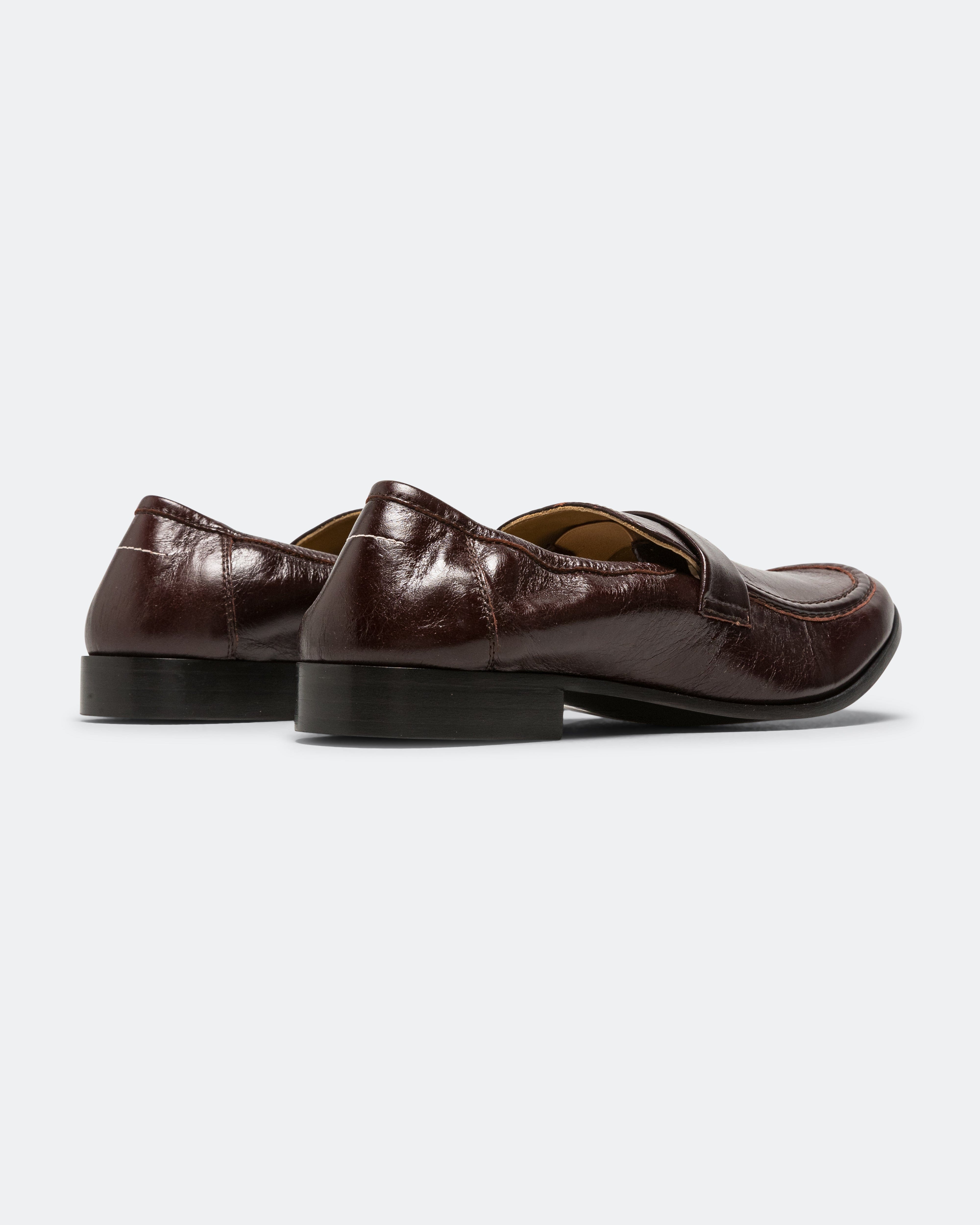 MM6 Unstructured Moccasin - Brown Calfskin Leather