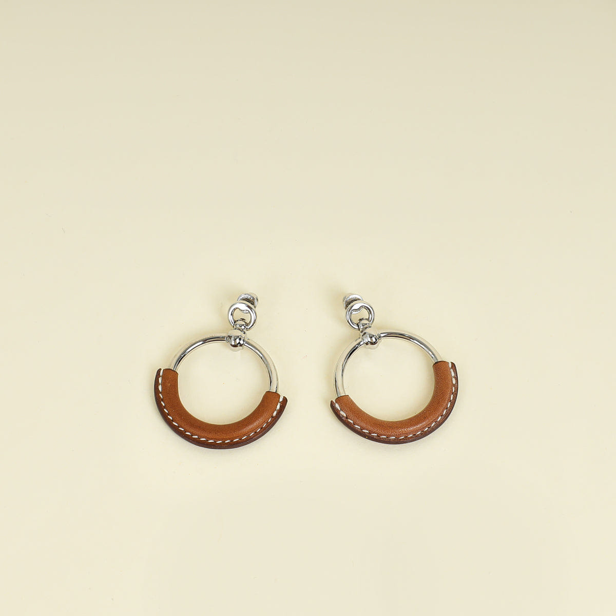 Hermes Fauve Loop Earrings