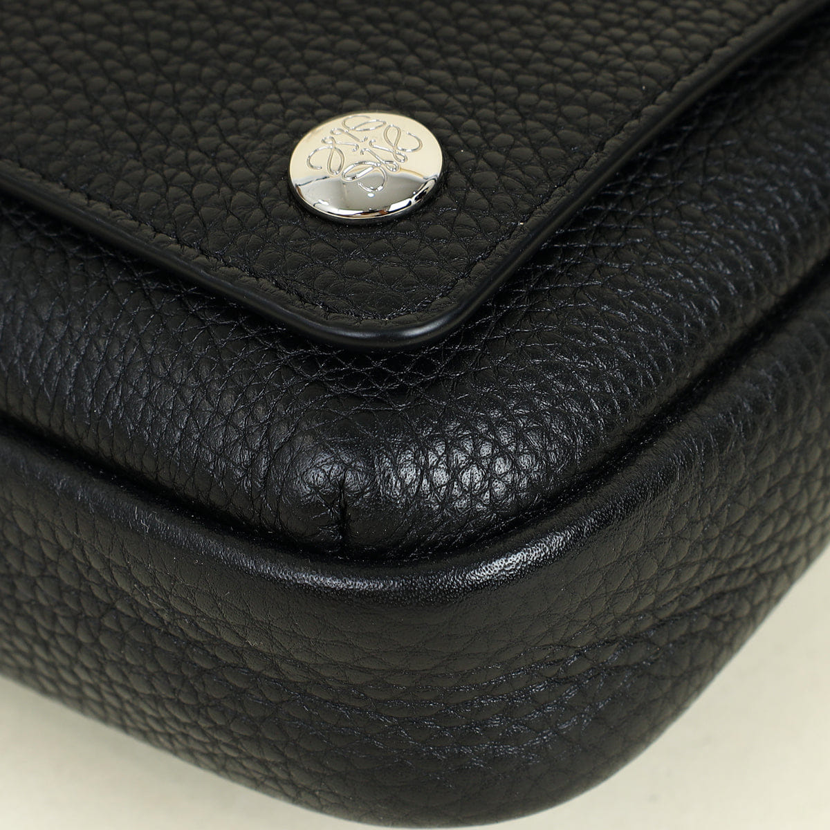 Loewe Black Flap Zip Small Messenger Bag (For Men)