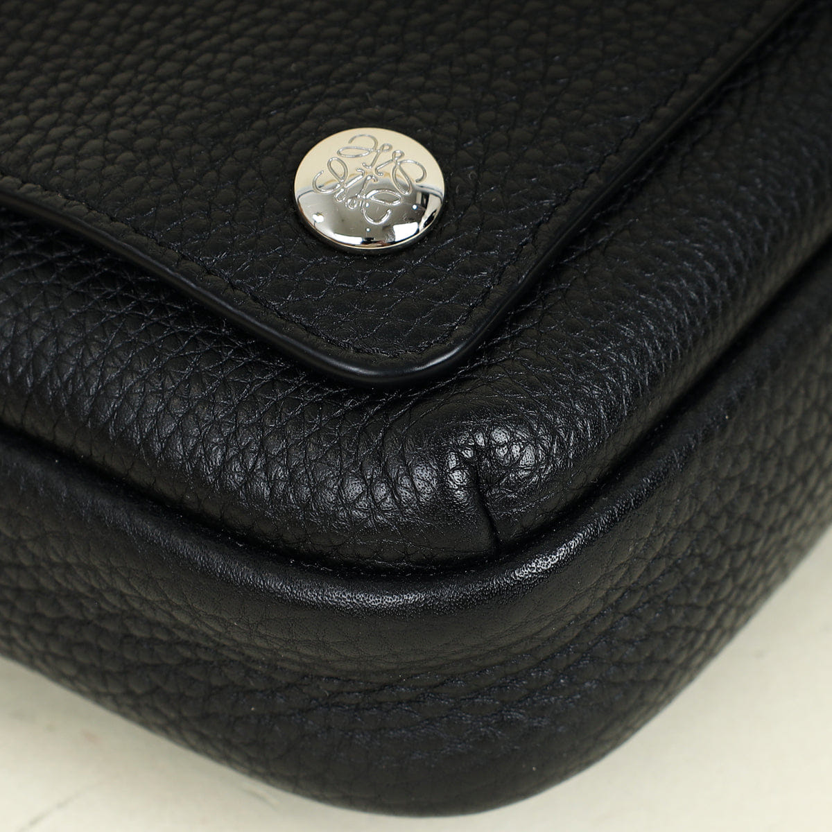 Loewe Black Flap Zip Small Messenger Bag (For Men)