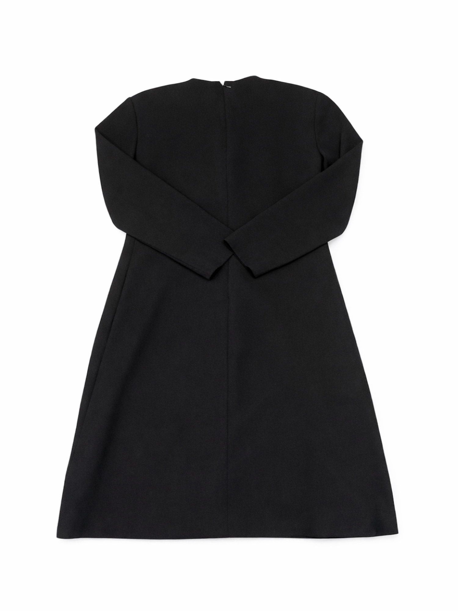 Calvin Klein Collection Wool A Line Dress Black