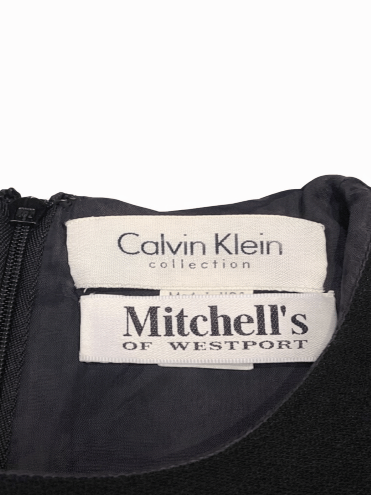 Calvin Klein Collection Wool A Line Dress Black