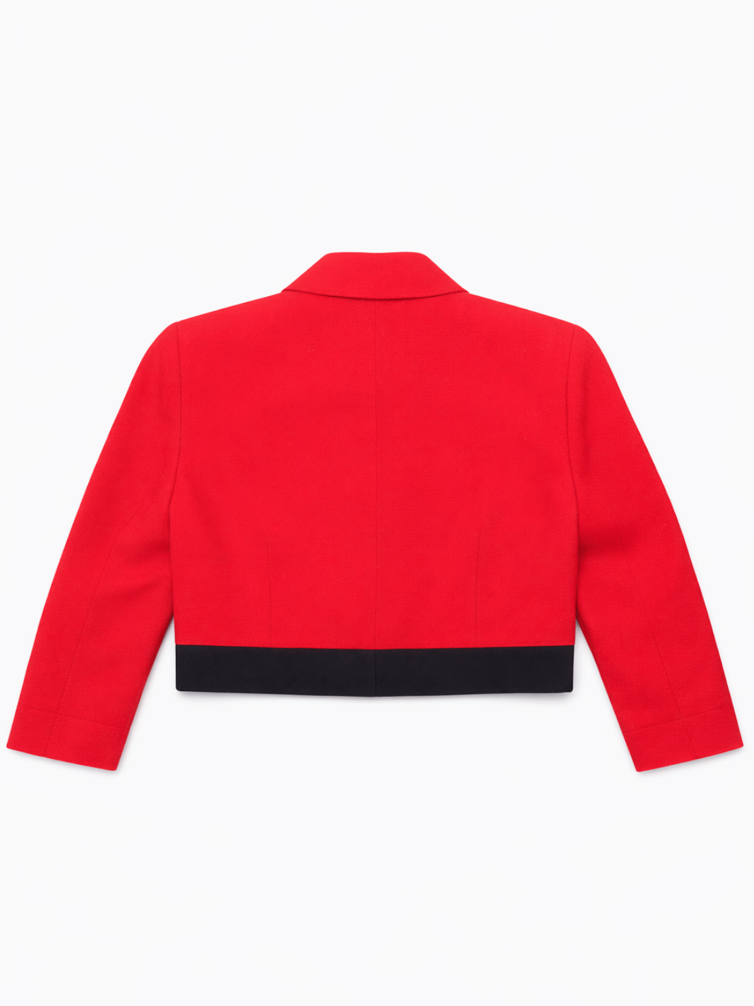 Christian Dior Vintage 1980s Cropped Wool Jacket Red Black