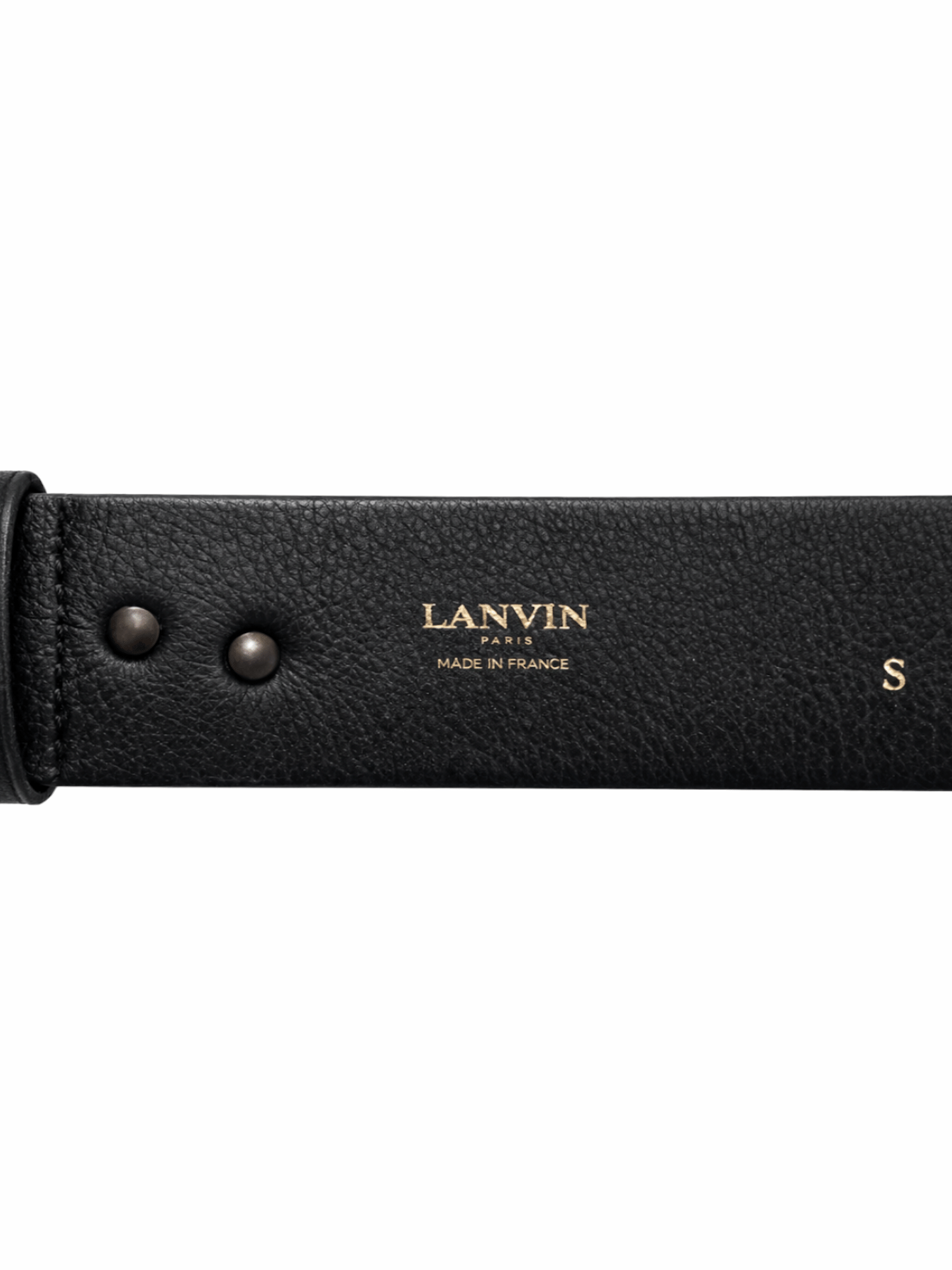Lanvin Runway Leather Studded Bow Belt Black Silver