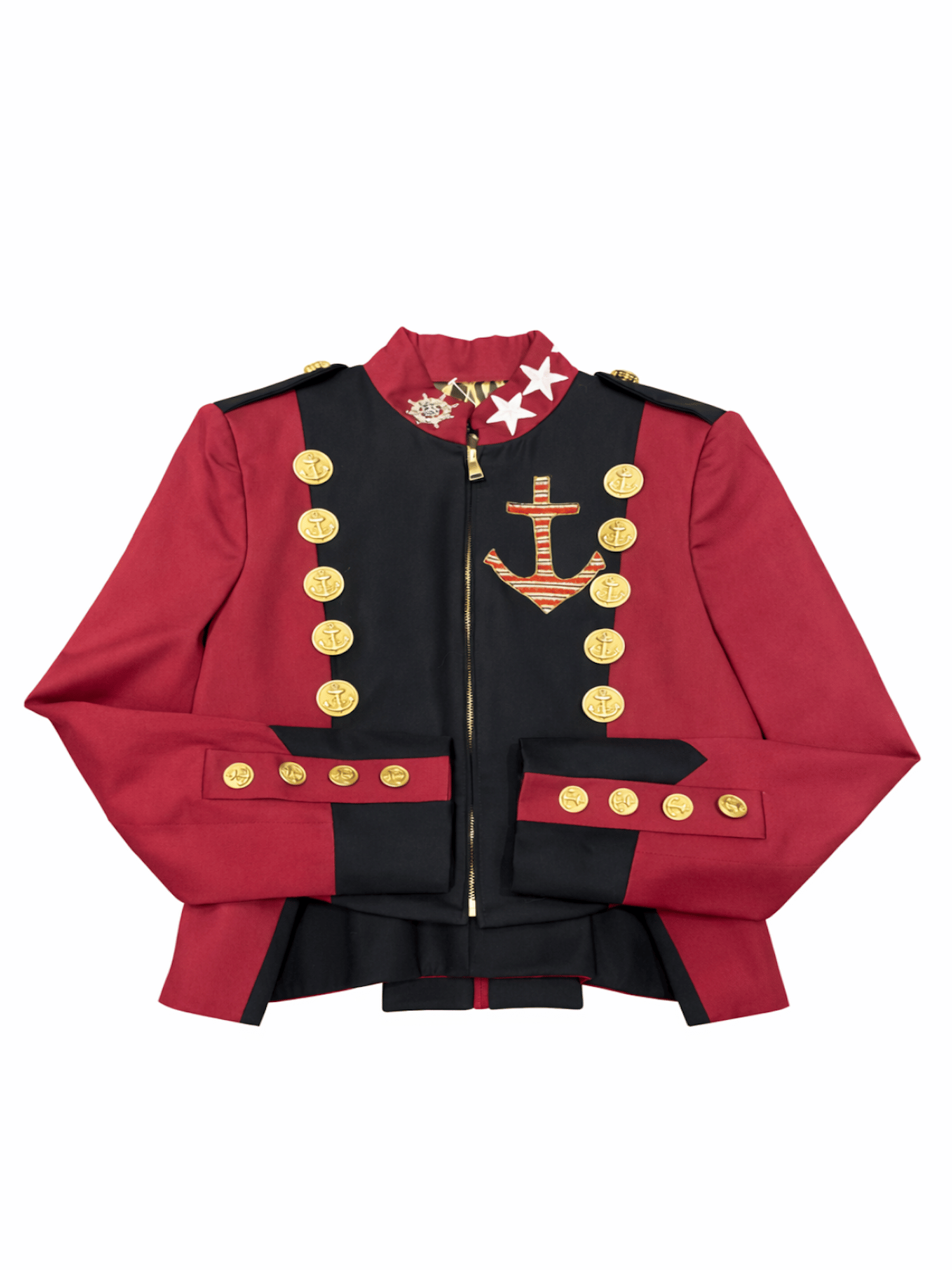 Dolce & Gabbana Runway Military-Style Love Jacket Black Red