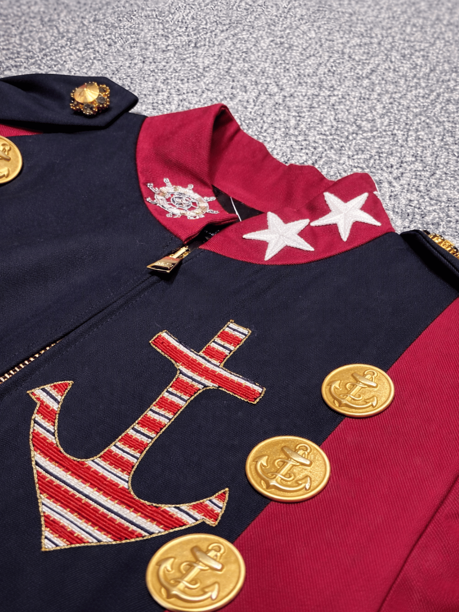 Dolce & Gabbana Runway Military-Style Love Jacket Black Red
