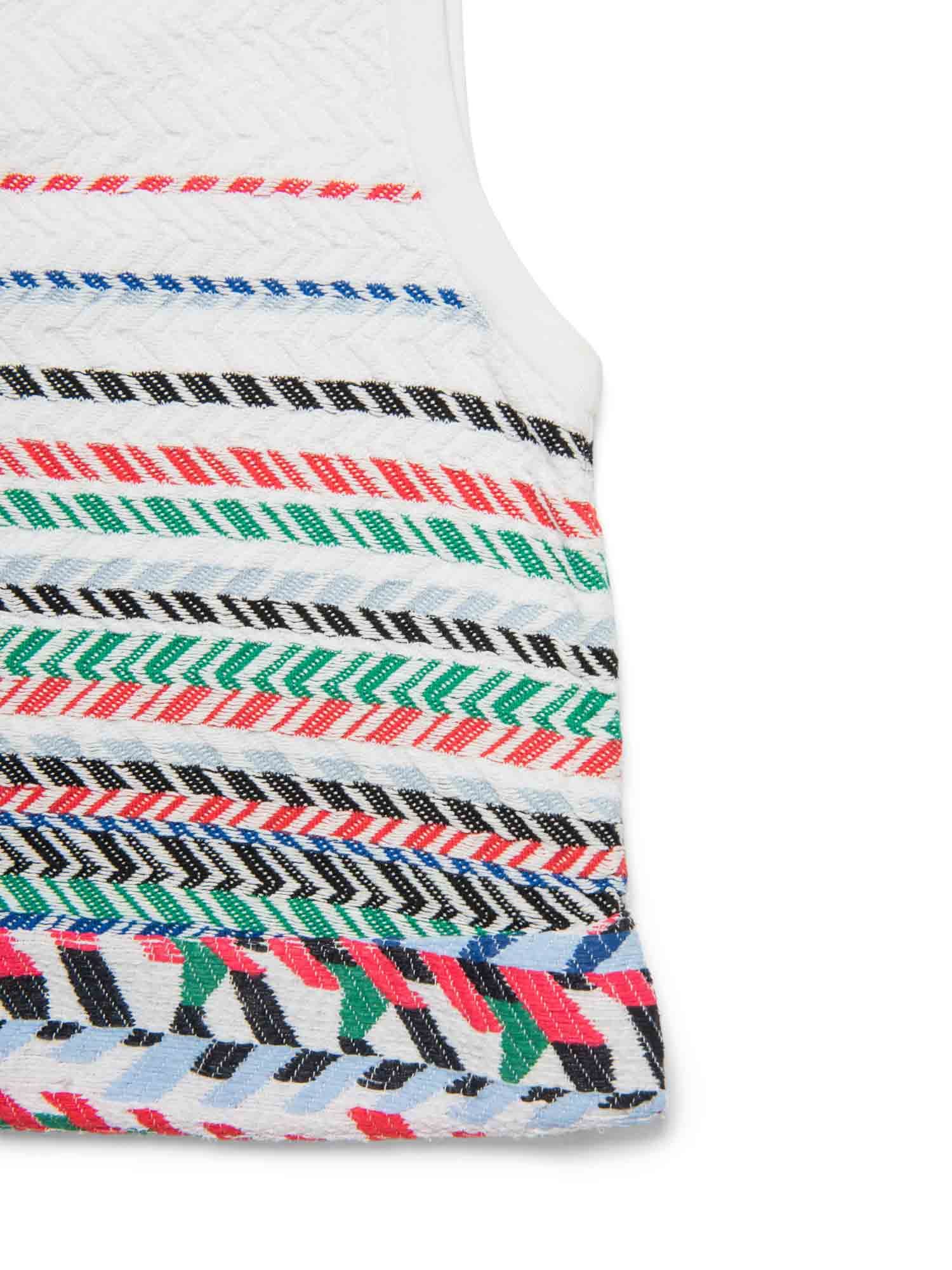 CHANEL Knitted Chevron Sweater Vest White Multicolor