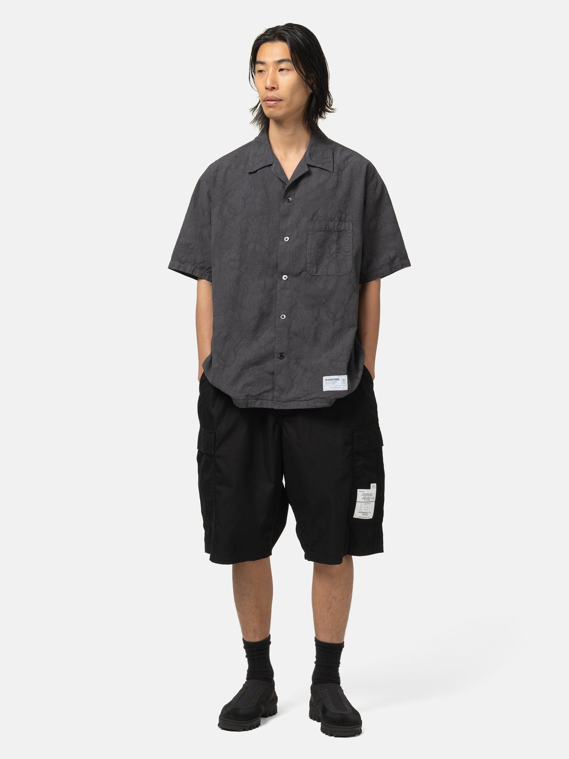 Neighborhood Wide Cargo Short Pants Black