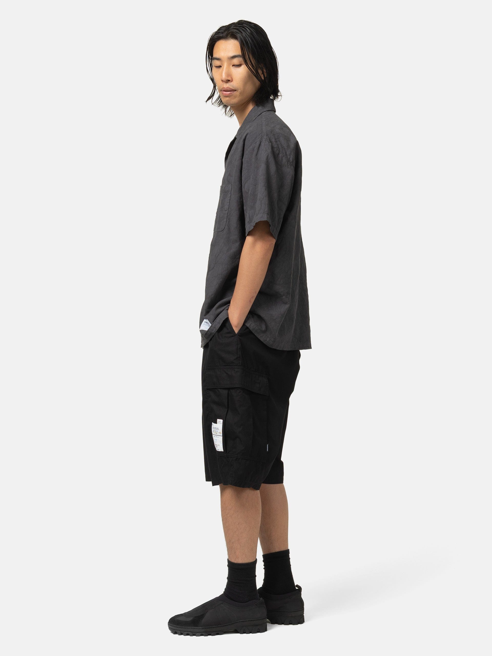 Neighborhood Wide Cargo Short Pants Black