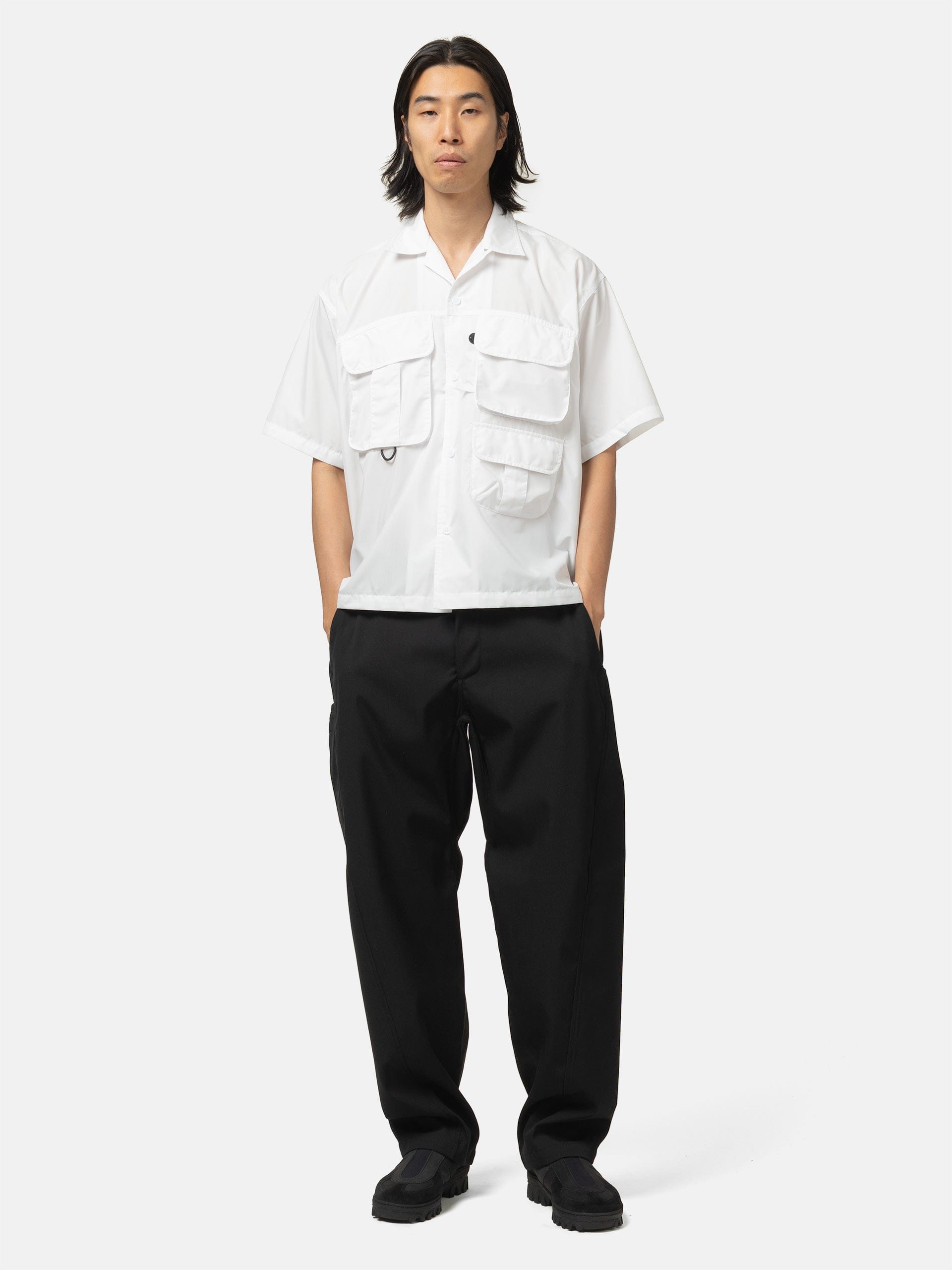 DAIWA Tech Multi Tool Pocket Shirt S/S Solid White