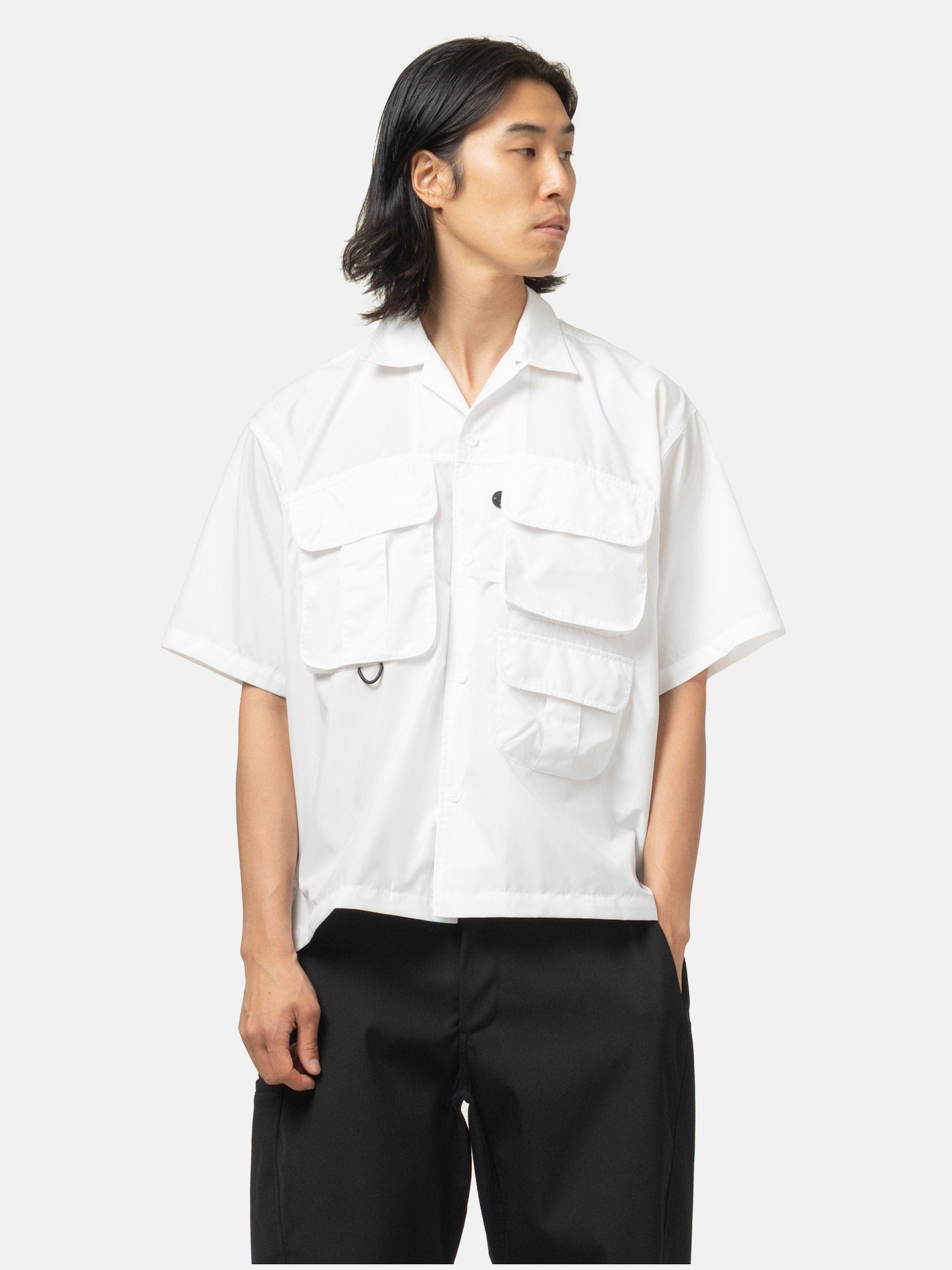 DAIWA Tech Multi Tool Pocket Shirt S/S Solid White
